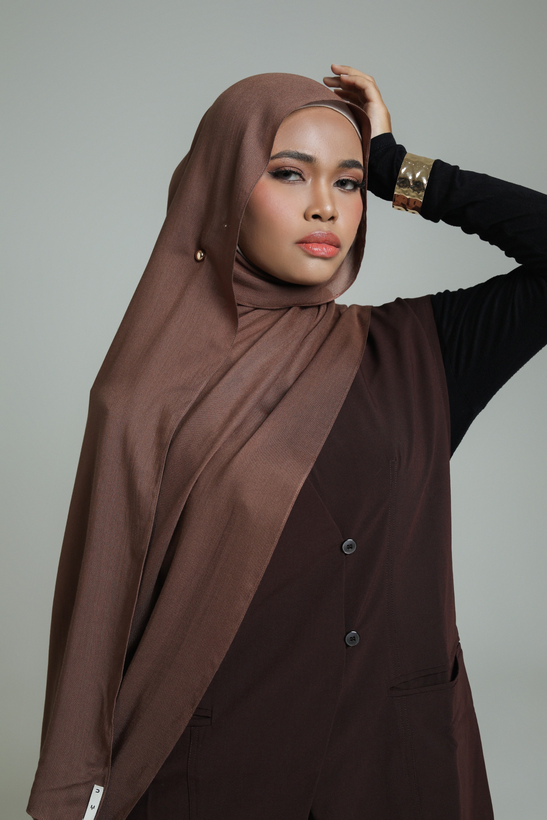 Sana Light Brown | Pashmina Delicate Rayon