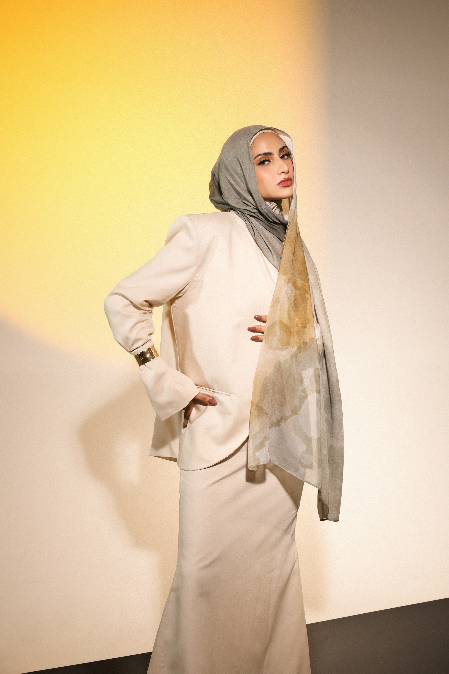 Watercolor Scarf Sahara | Pashmina Printed Modals