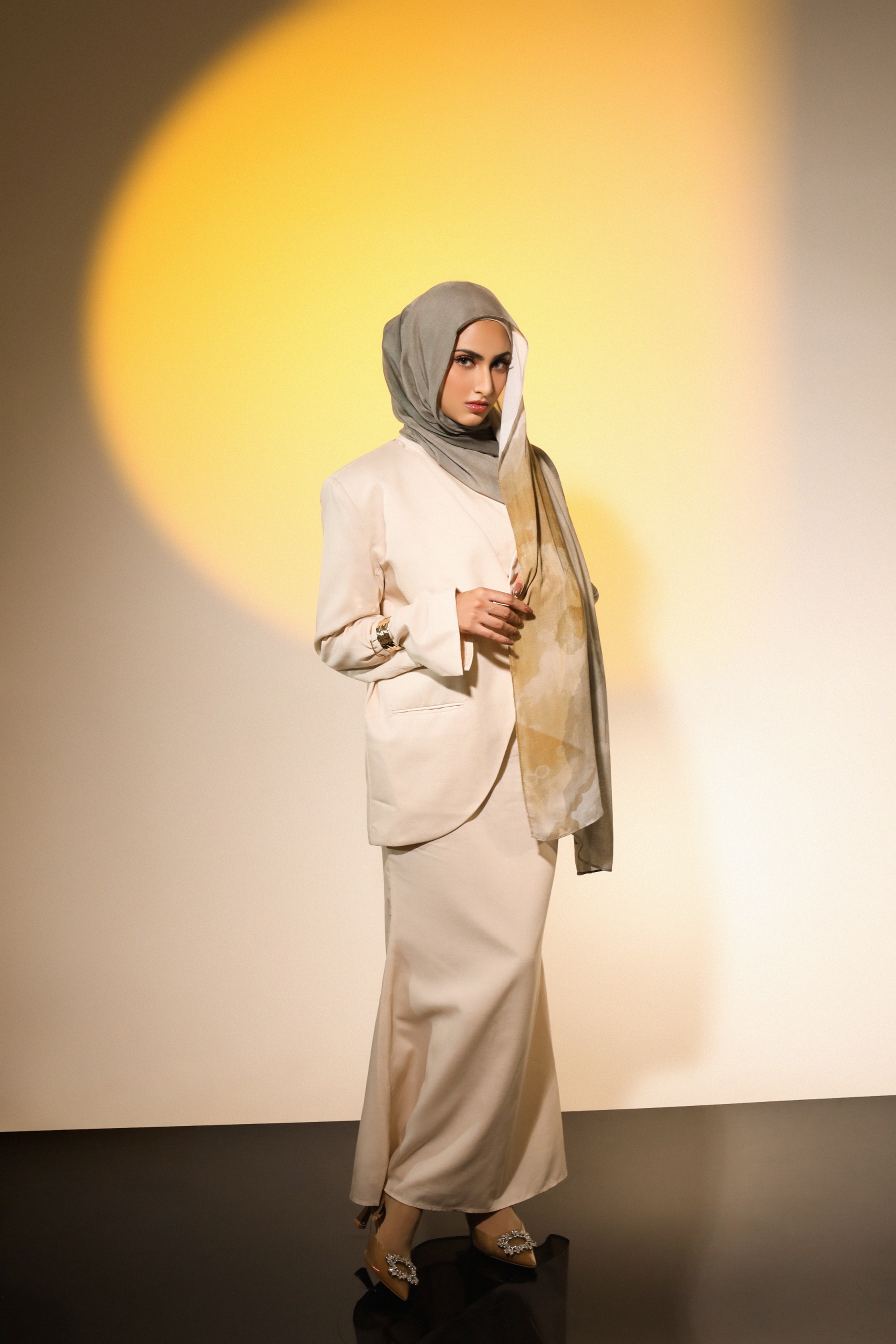 Watercolor Scarf Sahara | Pashmina Printed Modals