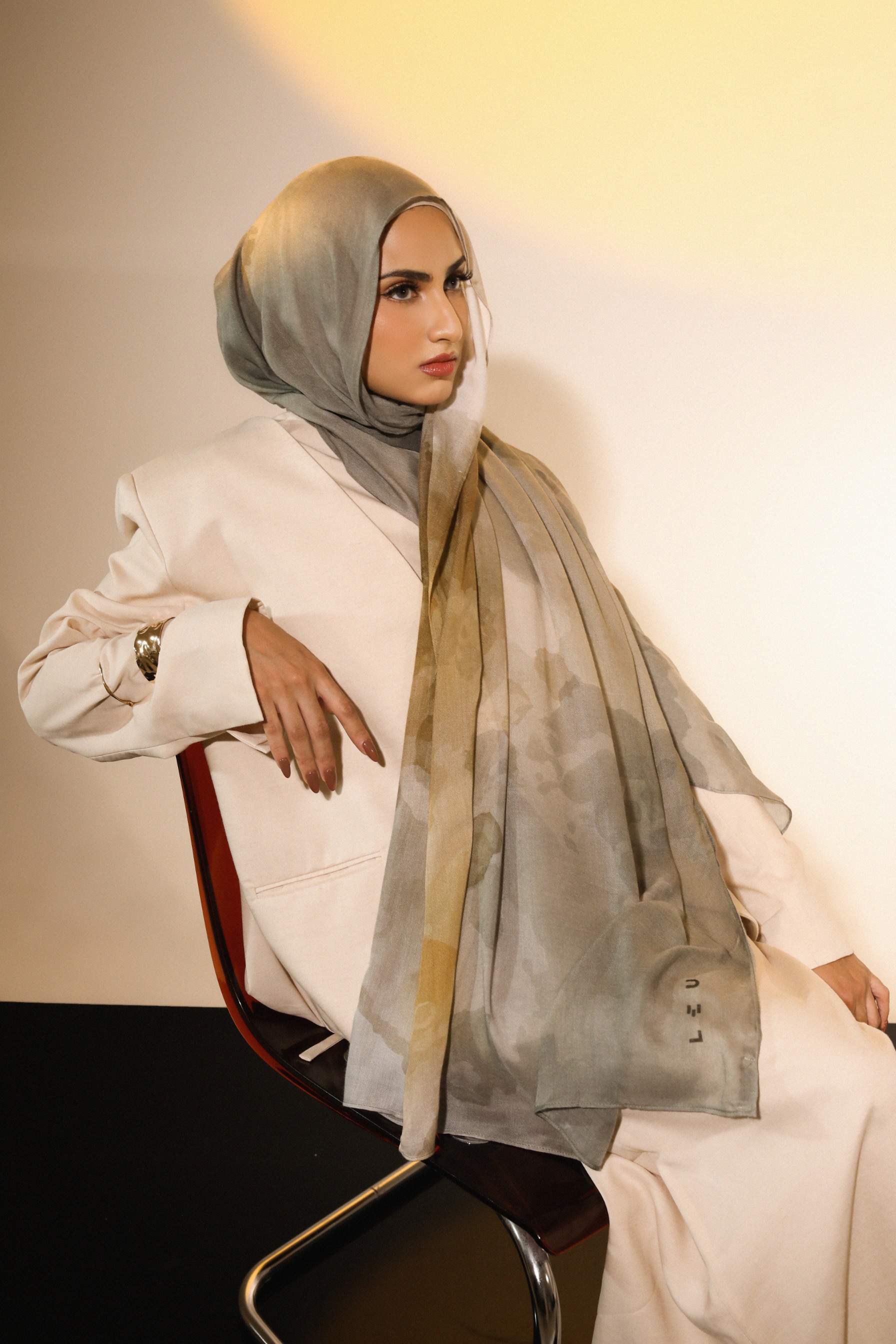 Watercolor Scarf Sahara | Pashmina Printed Modals