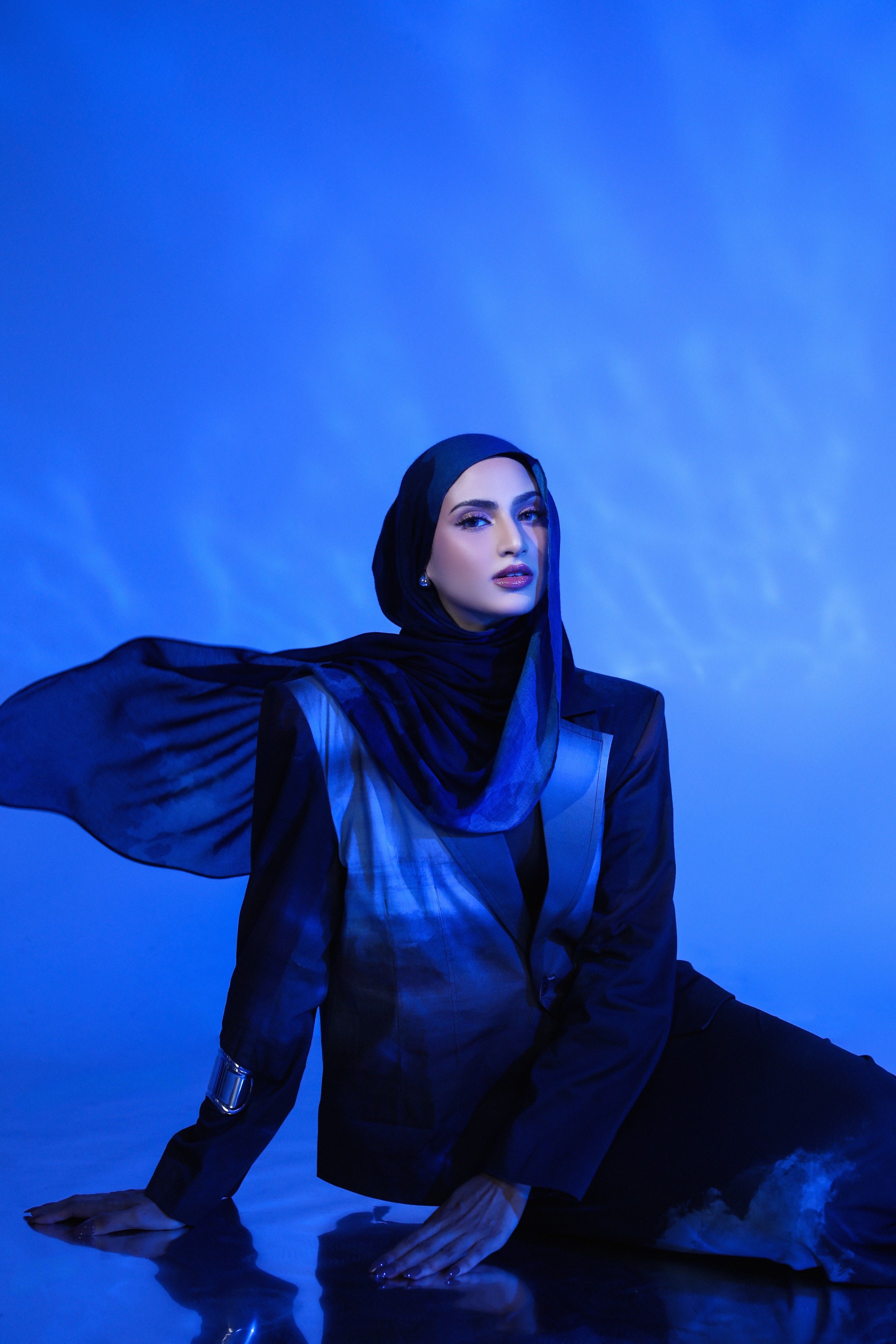Watercolor Scarf Moonlit | Pashmina Printed Modals