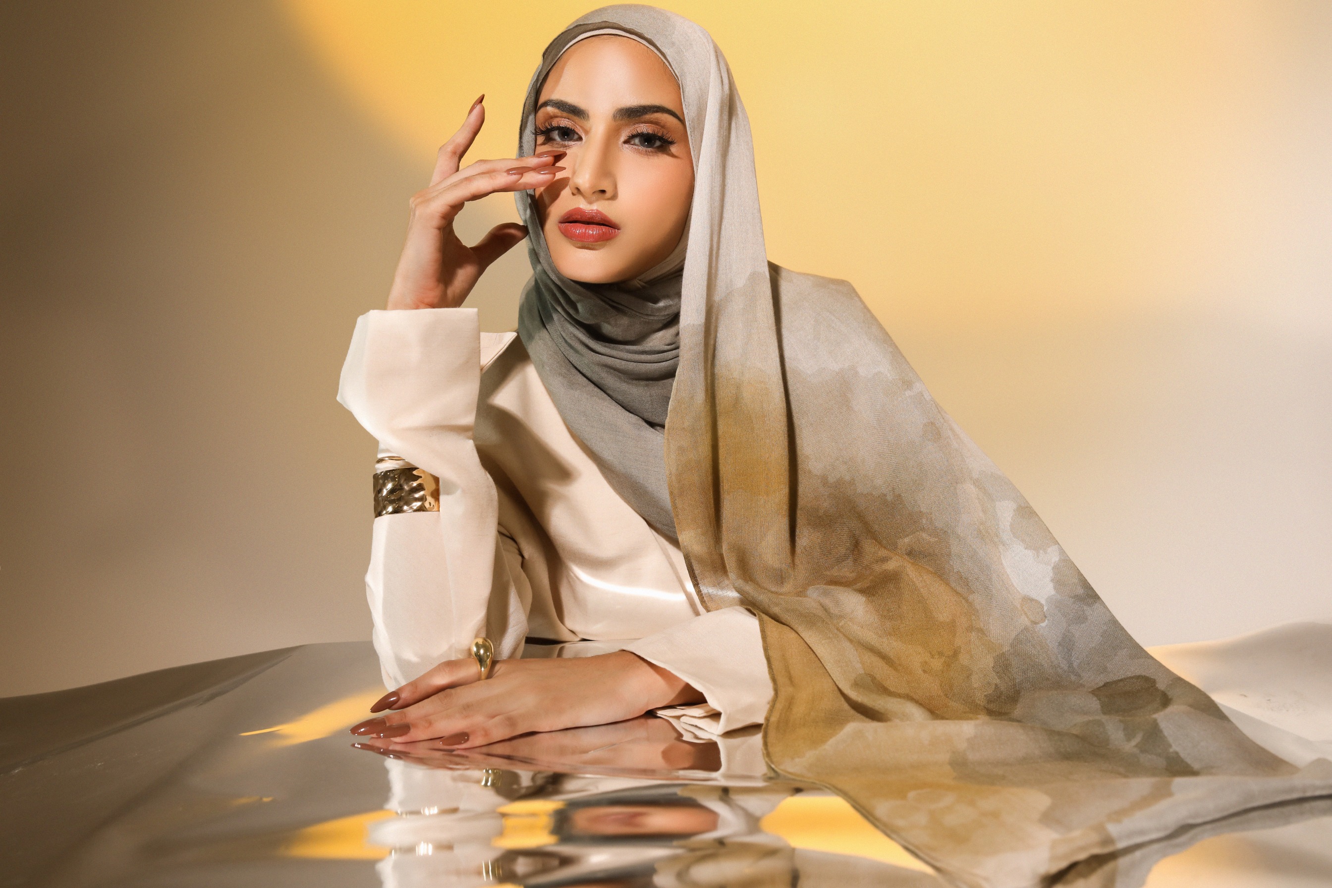 Watercolor Scarf Sahara | Pashmina Printed Modals