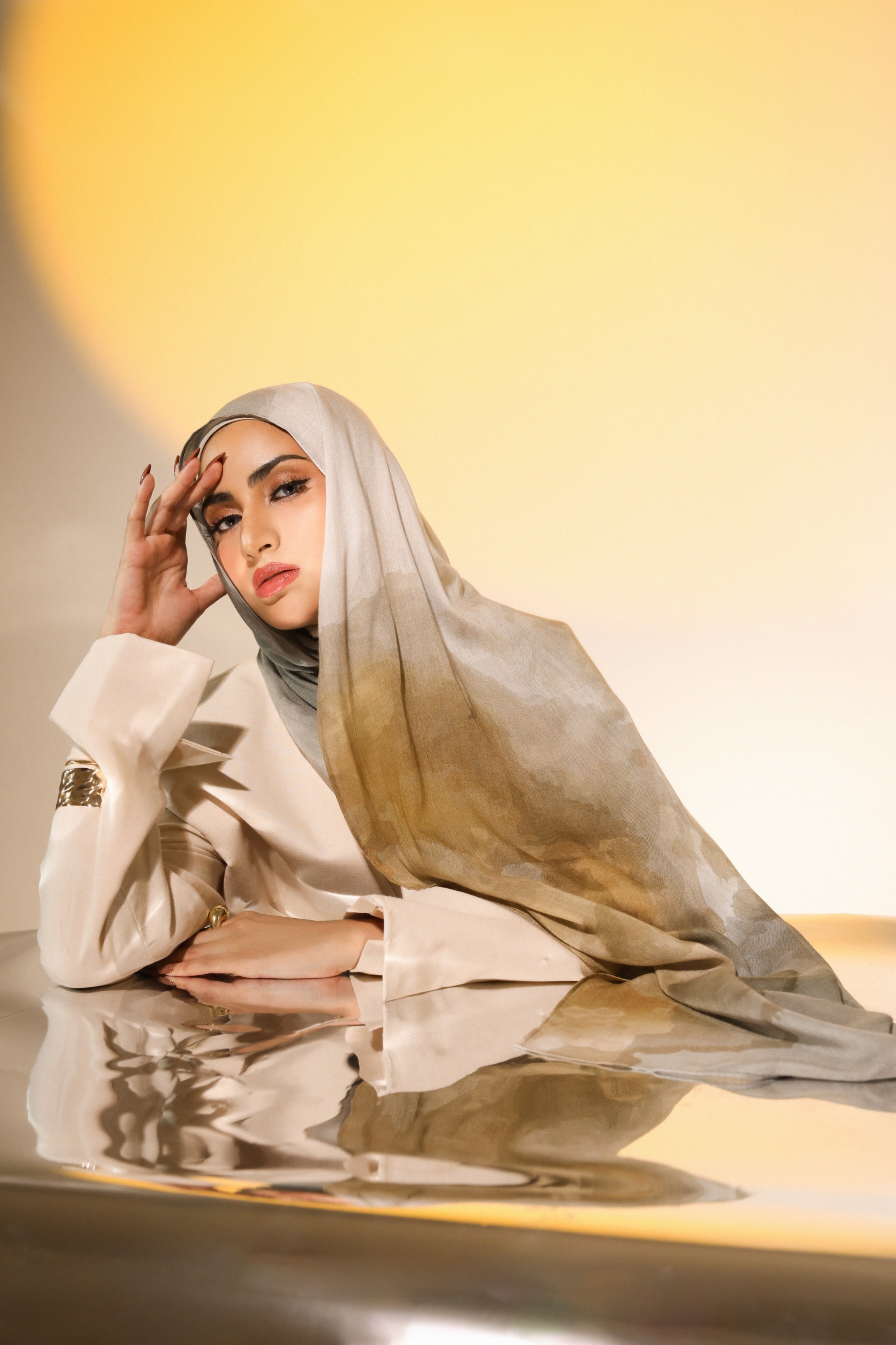 Watercolor Scarf Sahara | Pashmina Printed Modals