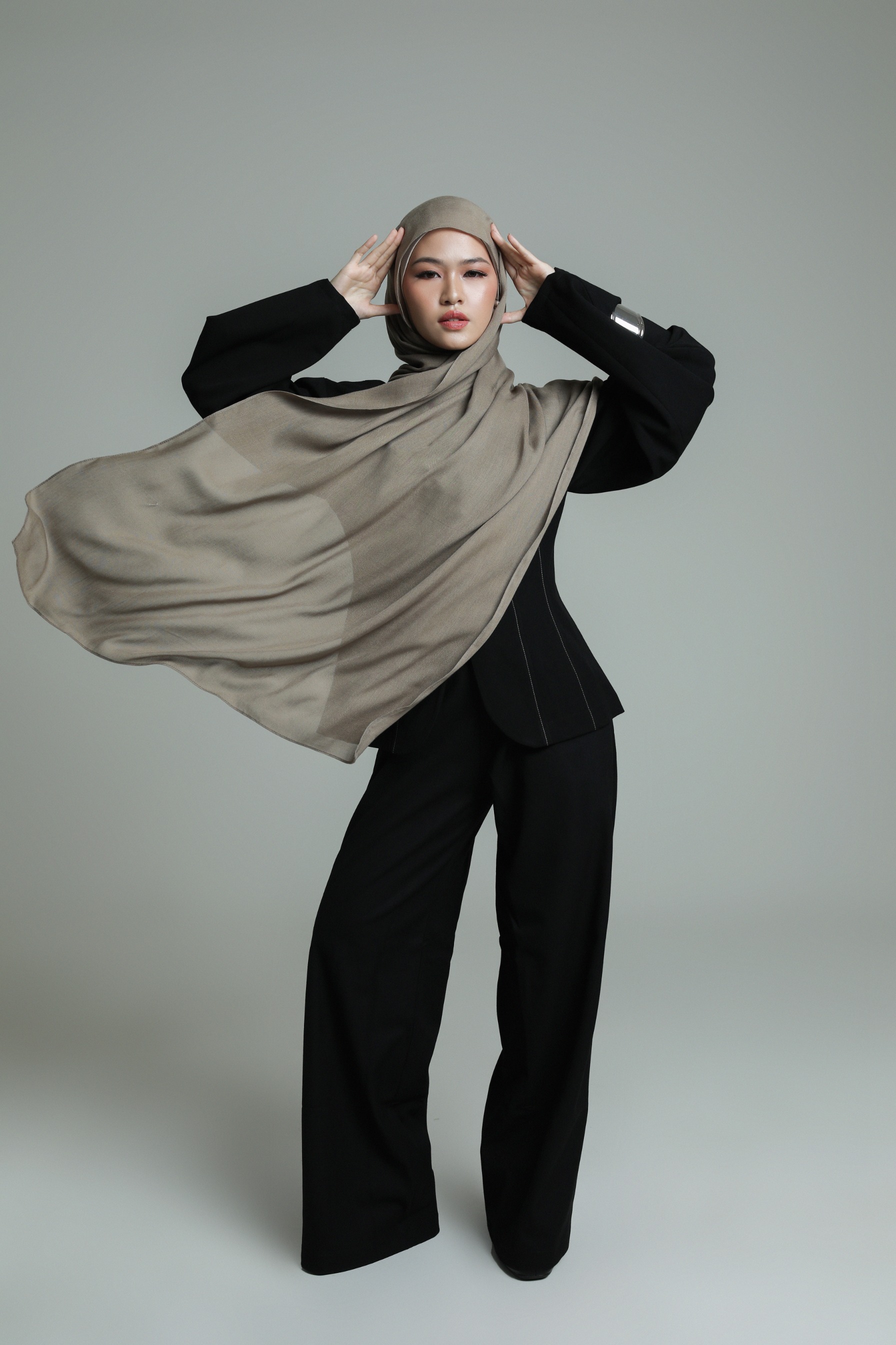 Sana Deep Ashwood | Pashmina Delicate Rayon
