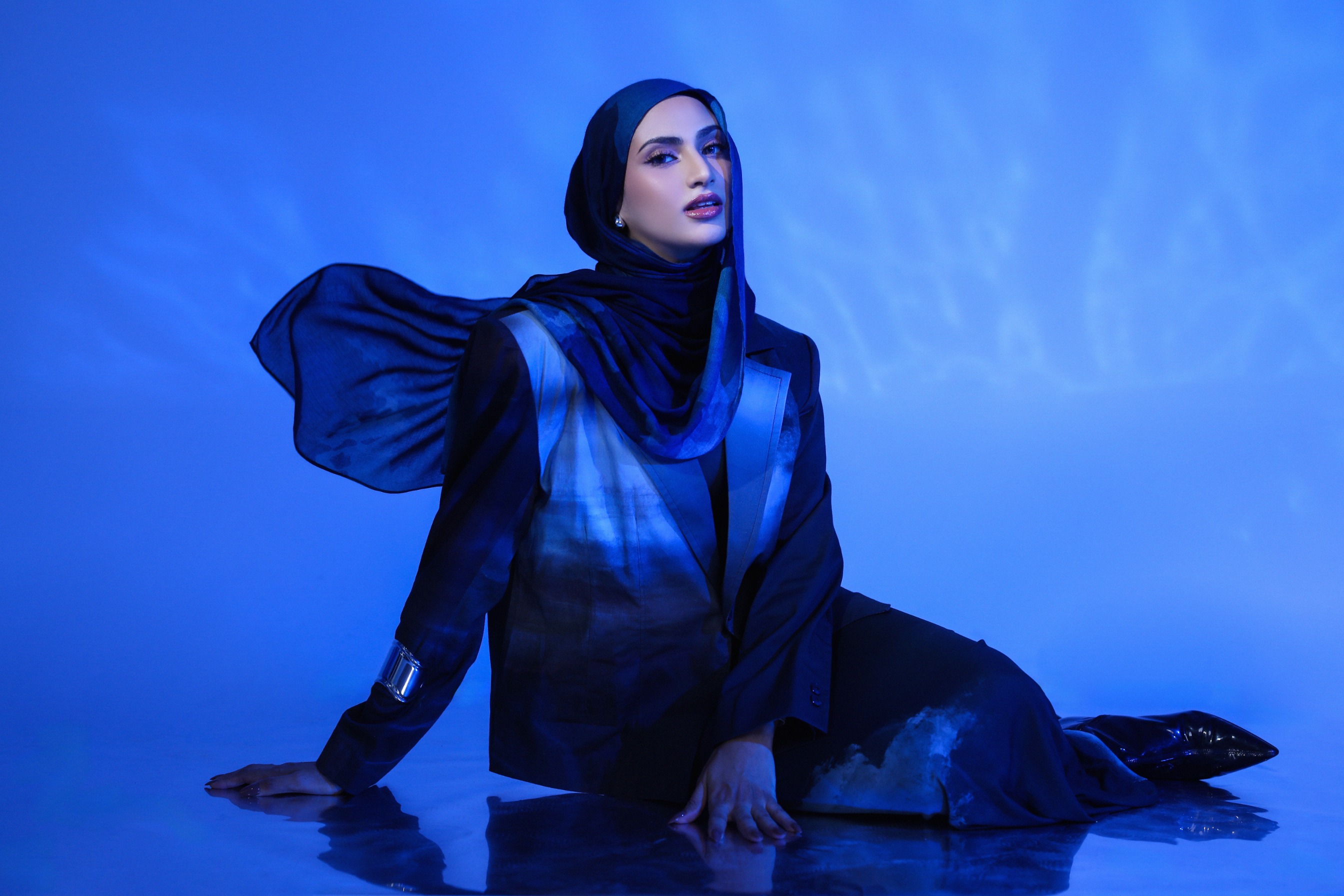 Watercolor Scarf Moonlit | Pashmina Printed Modals