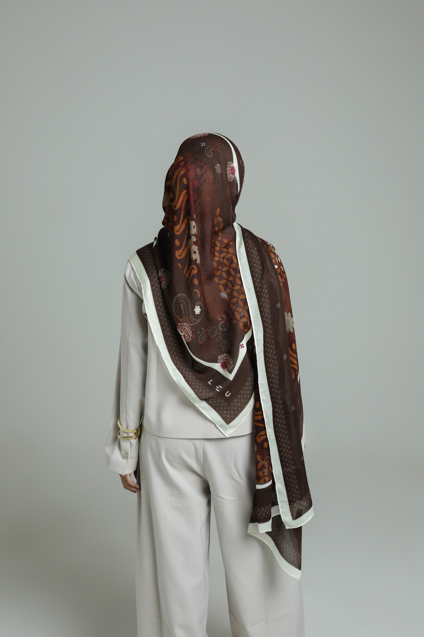 Batik Scarf Heritage Brown | Pashmina Printed Modals