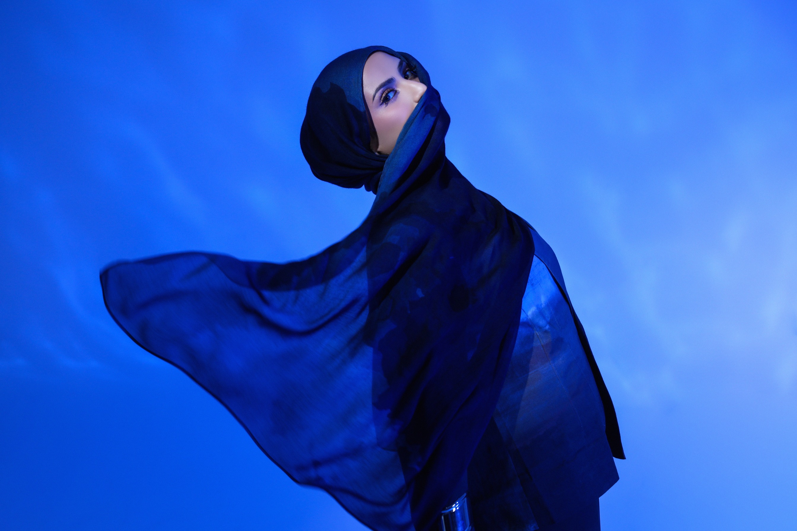 Watercolor Scarf Moonlit | Pashmina Printed Modals