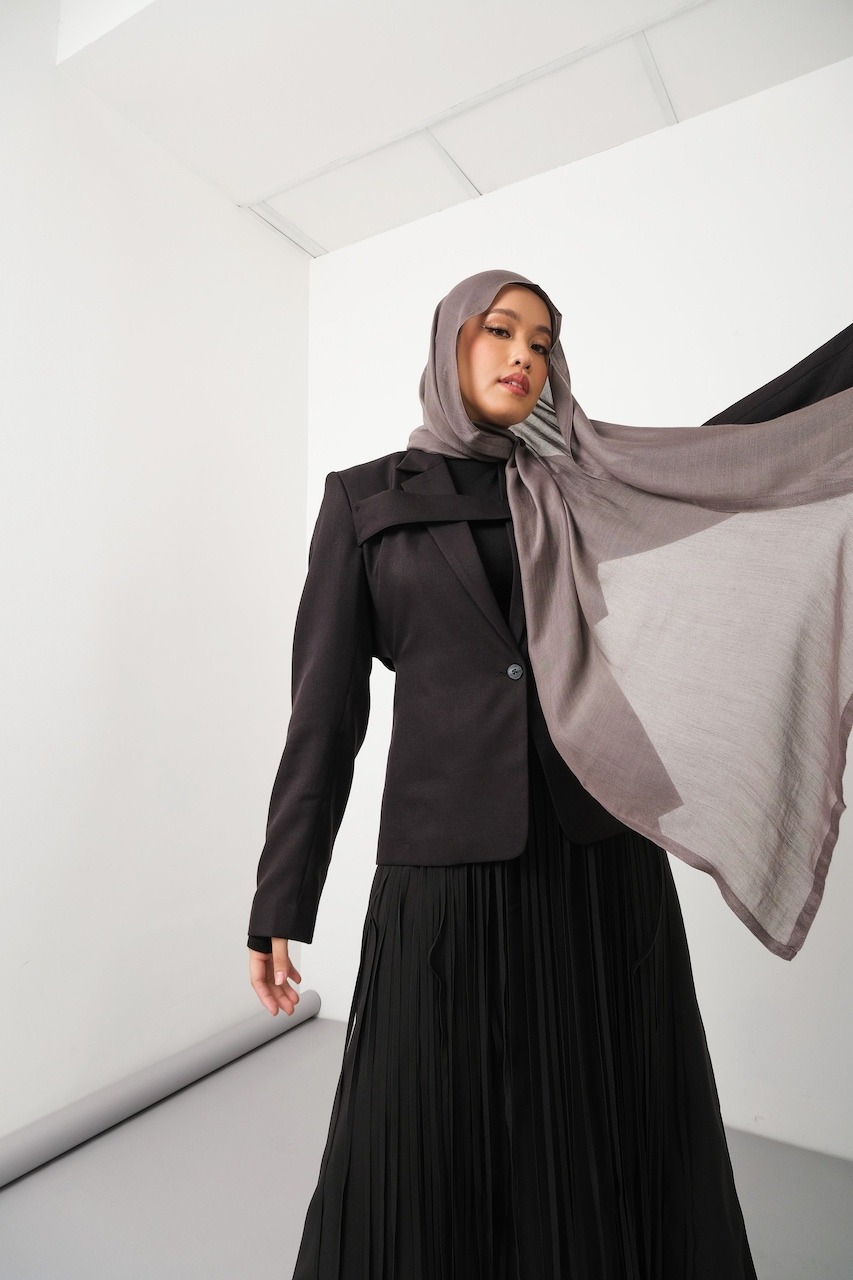 Nema Charcoal Grey | Pashmina Viscose