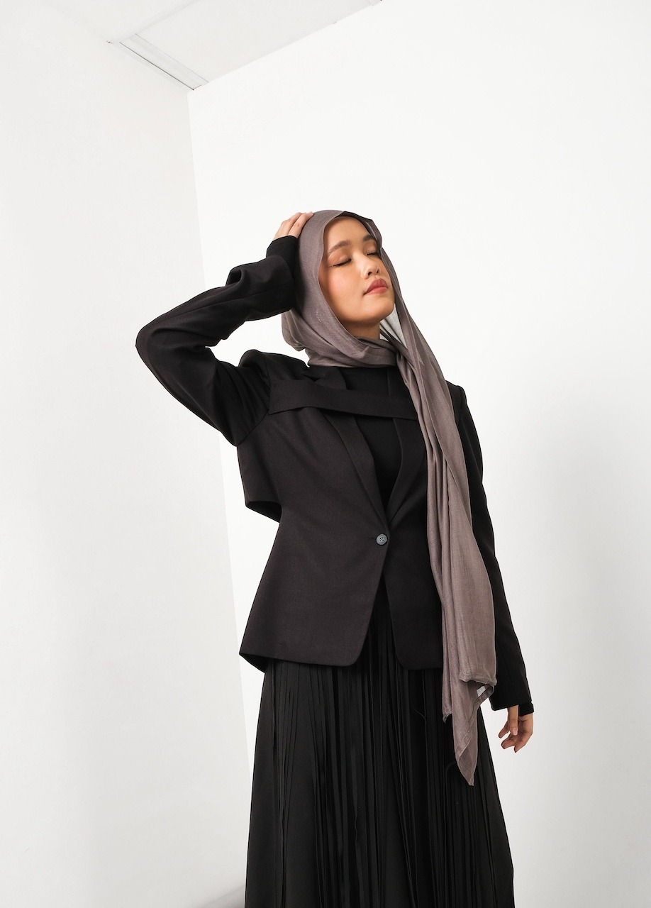 Nema Charcoal Grey | Pashmina Viscose