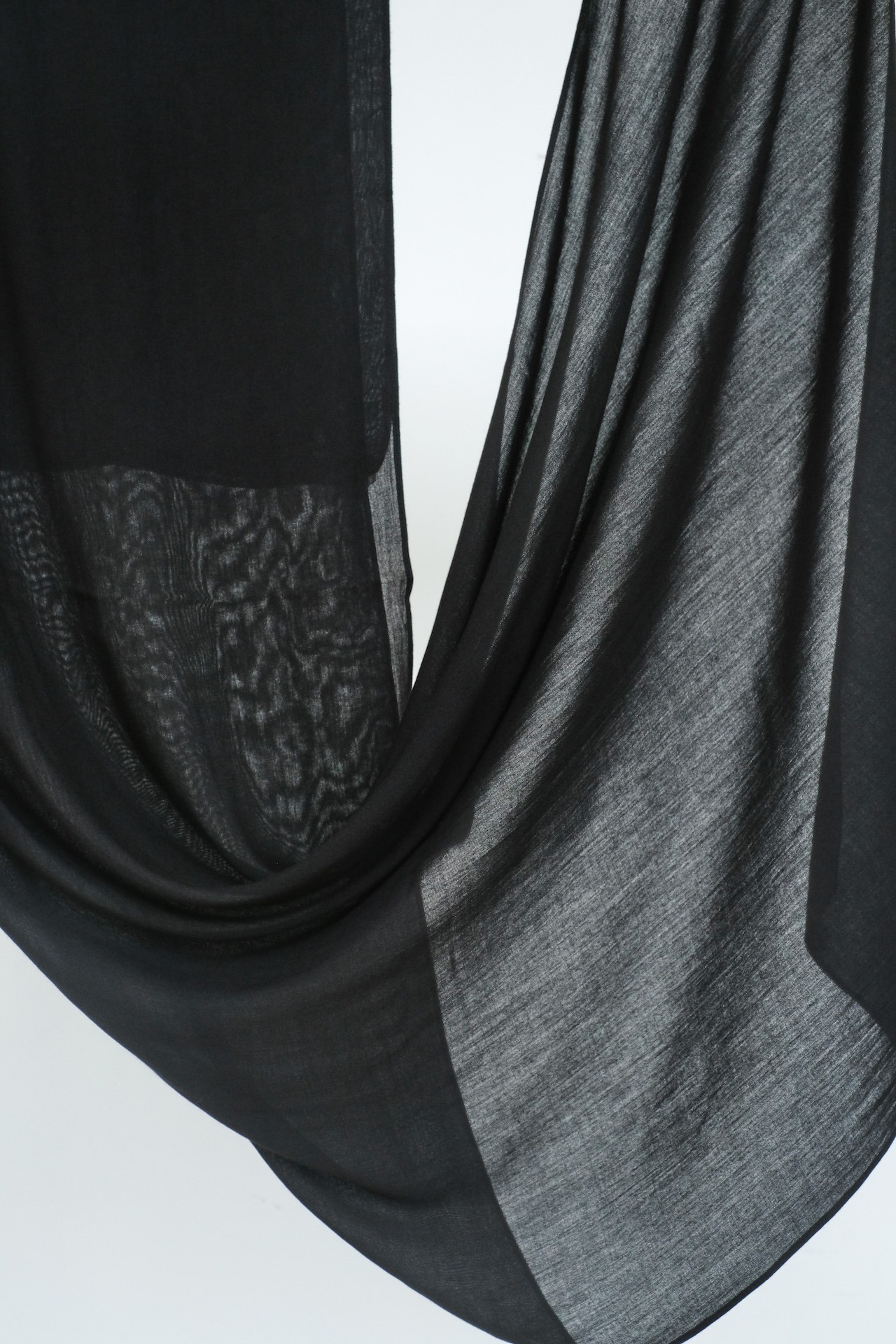 Sana Midnight Black | Pashmina Delicate Rayon