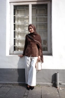 Signature Bloom Scarf Clove Brown | Pashmina Printed Modals