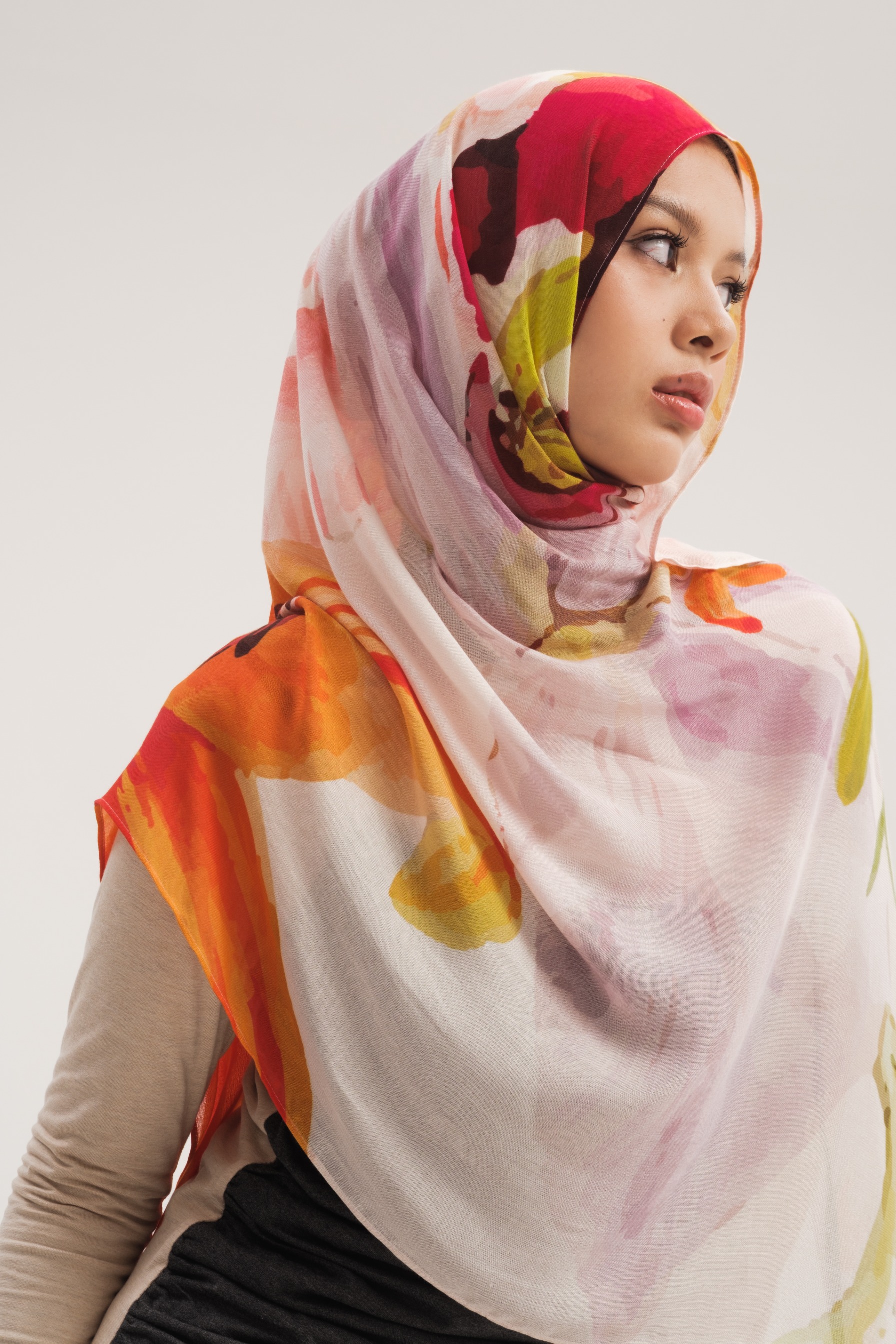 Floral Scarf Tropical Lily | Pashmina Printed Modals