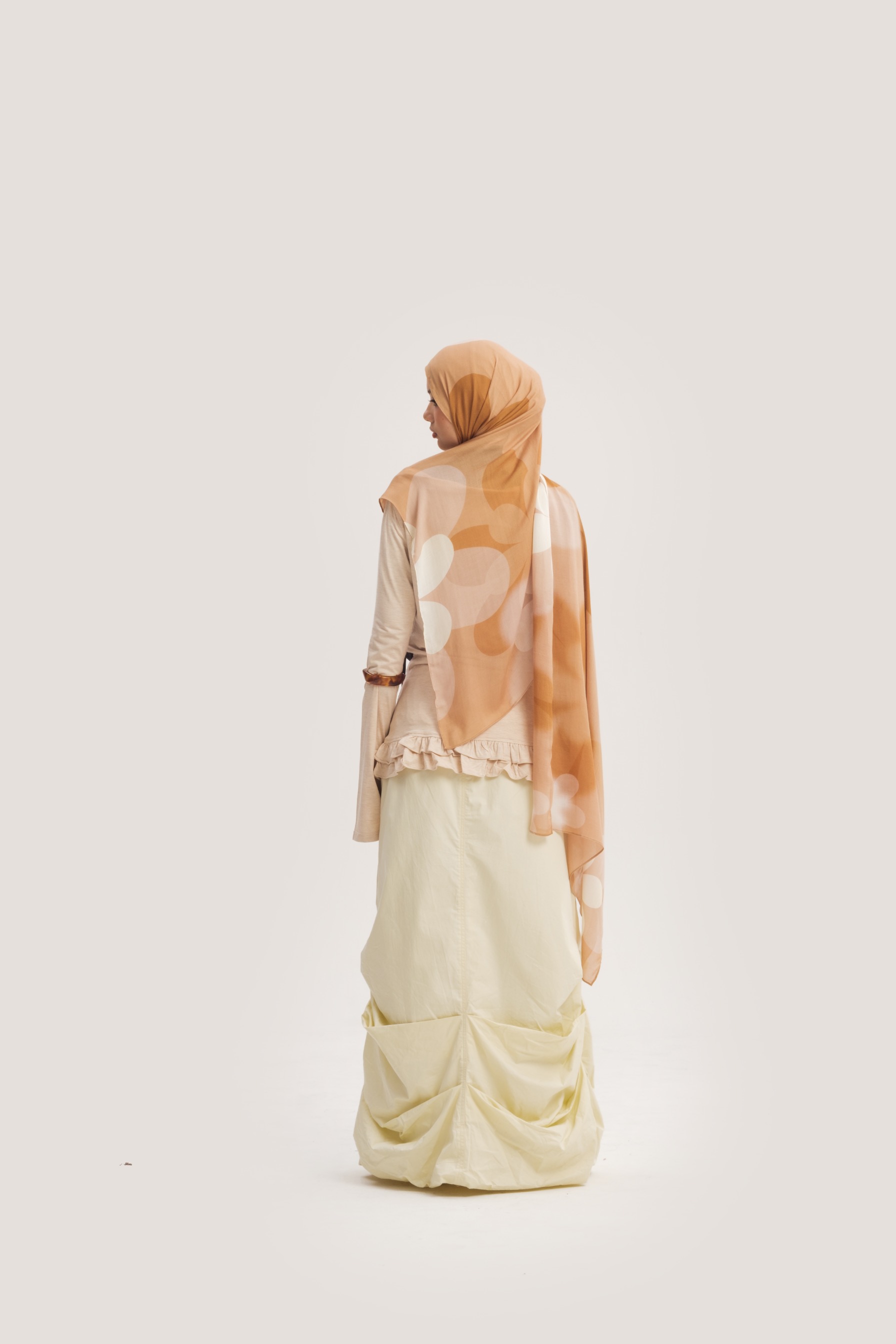 Floral Scarf Brown Chamomile | Pashmina Printed Modals