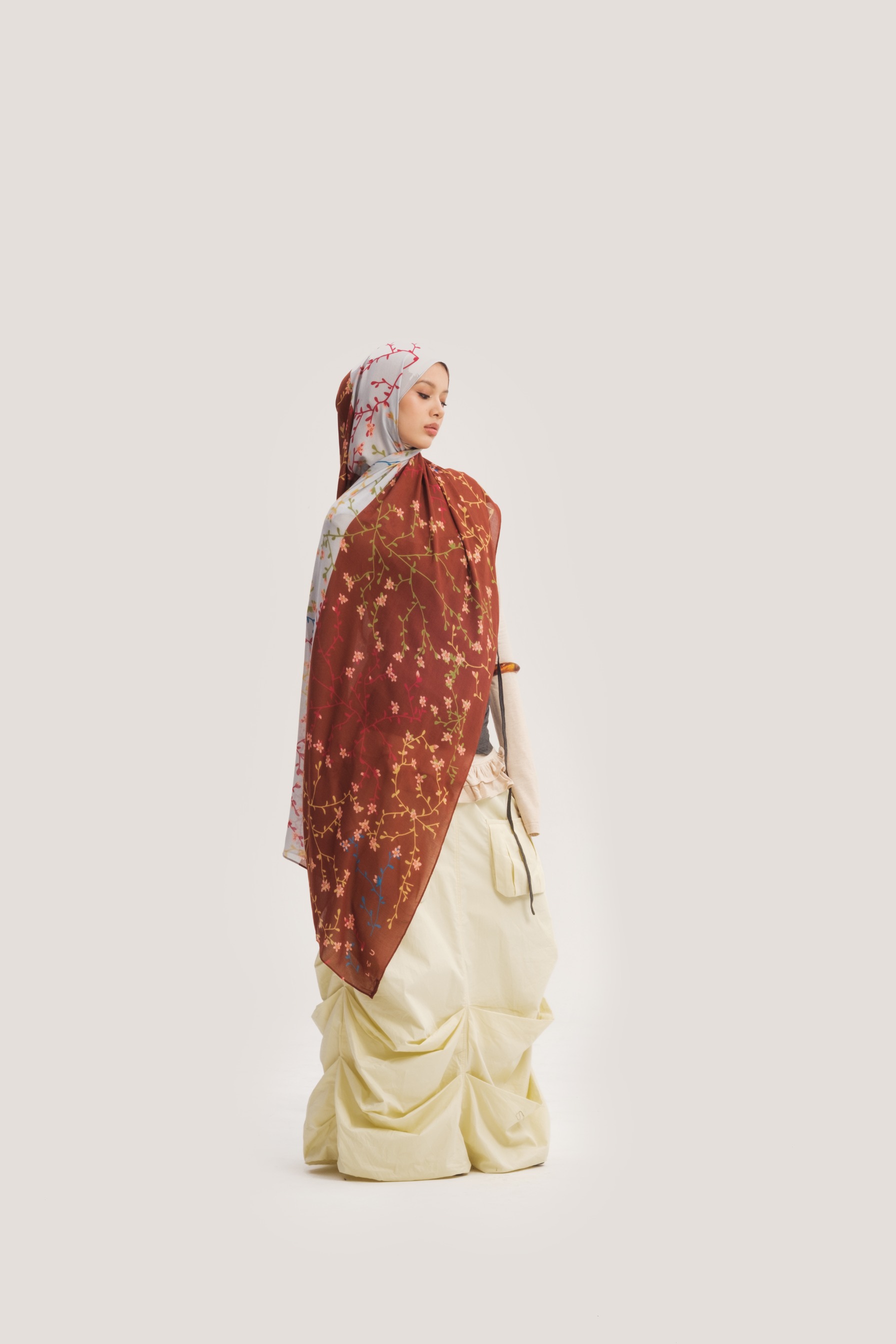 Floral Scarf Bloom Sakura | Pashmina Printed Modals