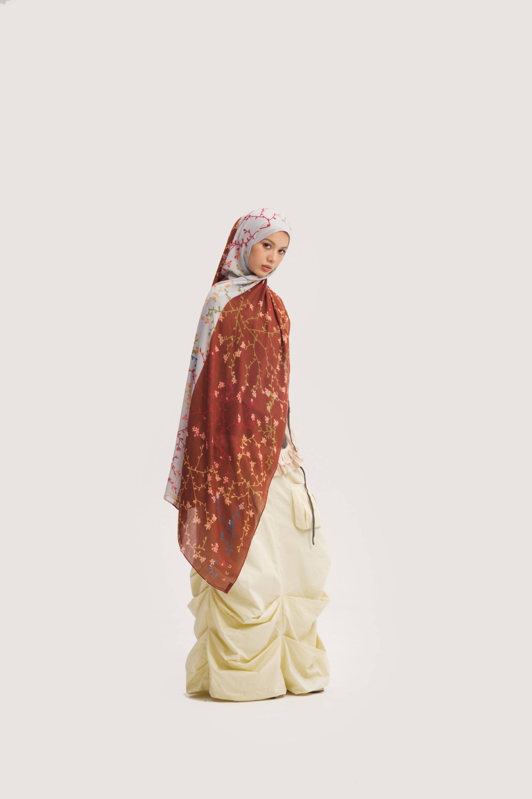 Floral Scarf Bloom Sakura | Pashmina Printed Modals