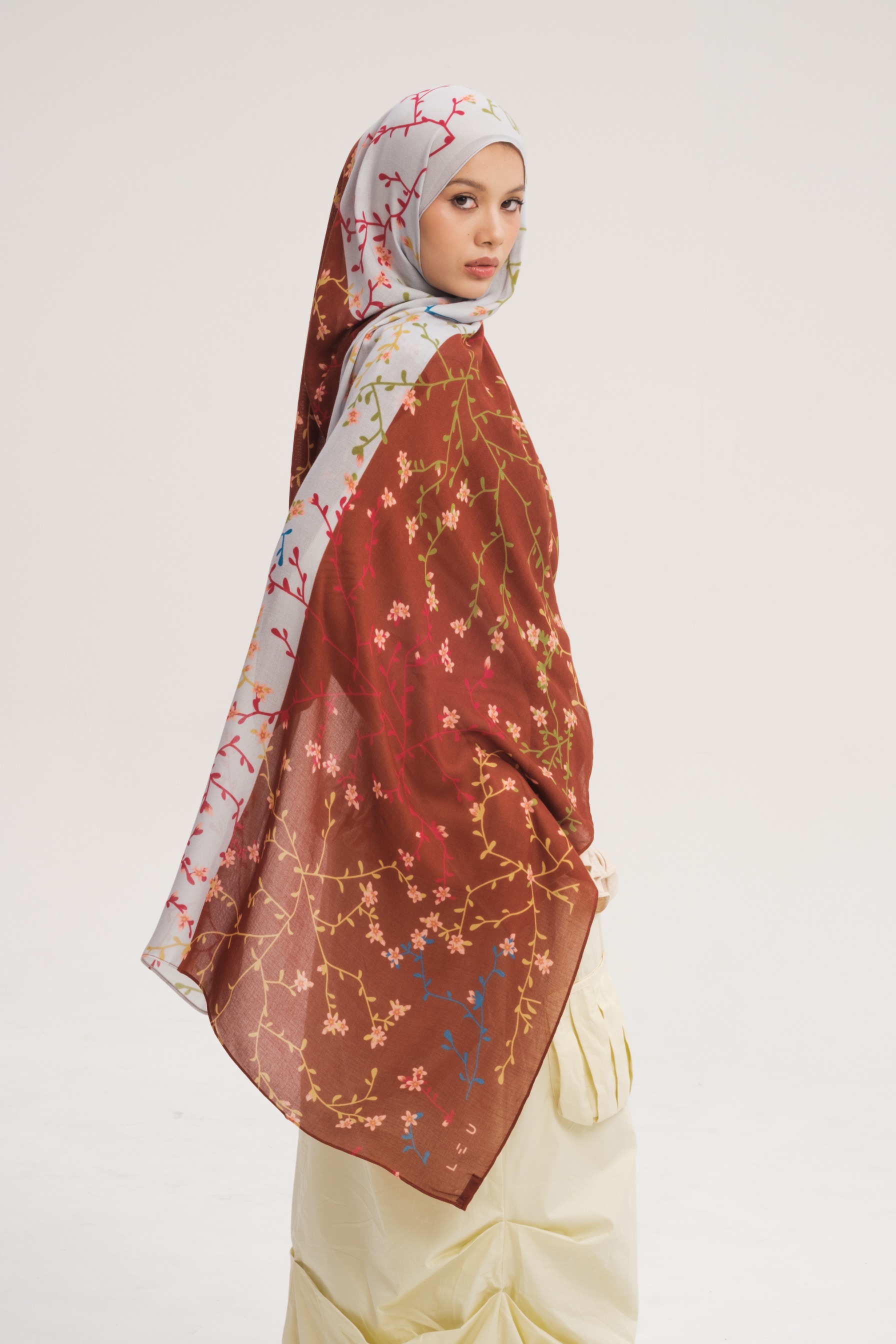 Floral Scarf Bloom Sakura | Pashmina Printed Modals