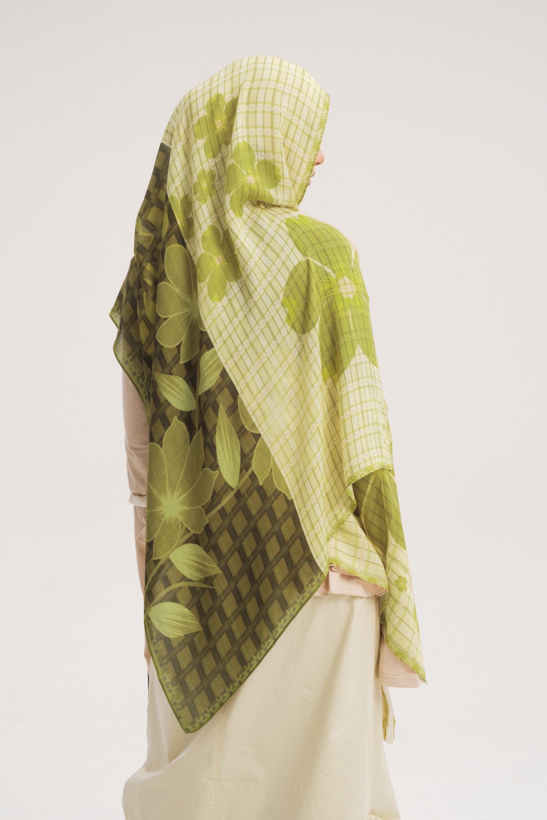 Floral Scarf Plaid Primrose | Pashmina Printed Modals