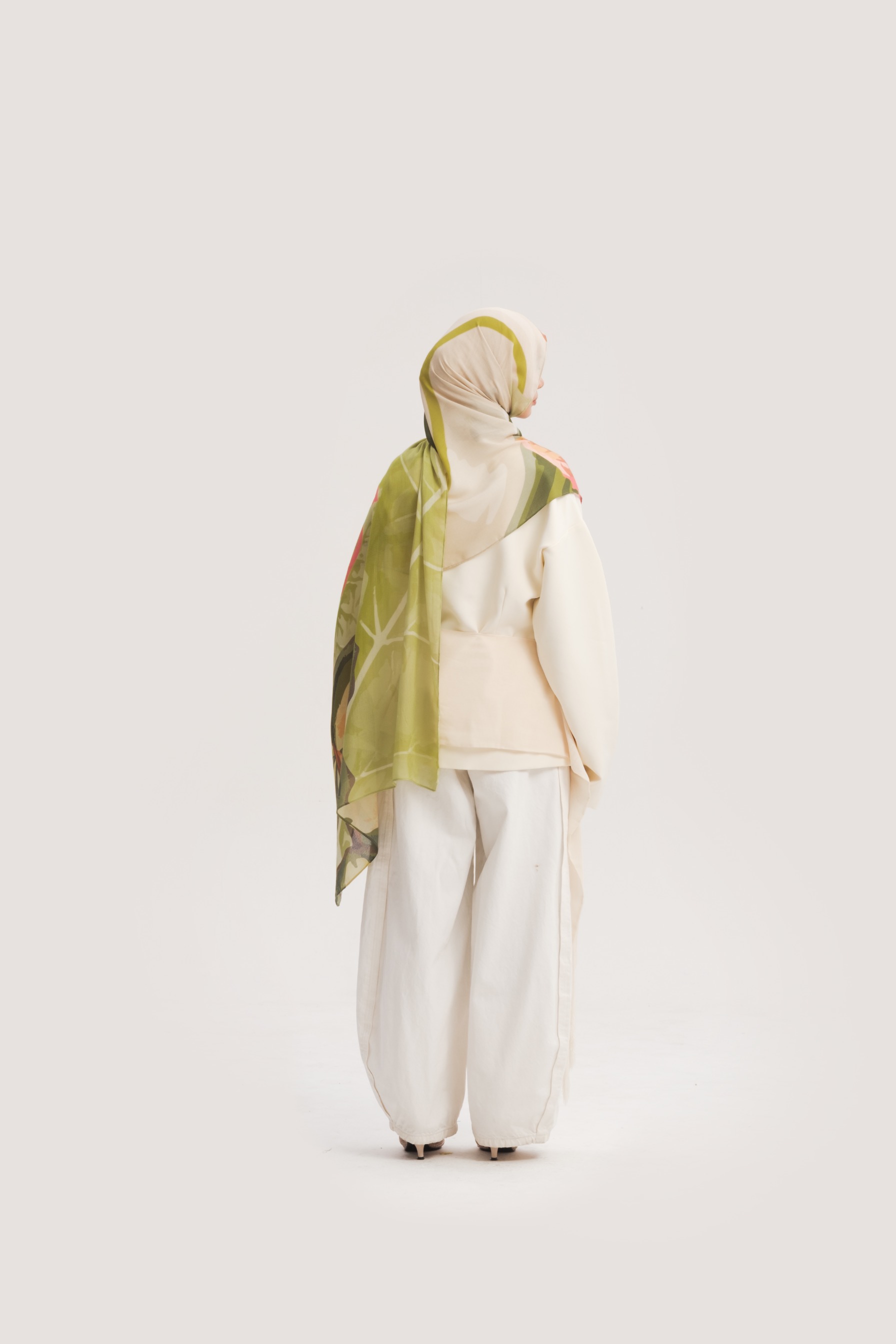 Floral Scarf Botanical Leaves | Pashmina Printed Modals