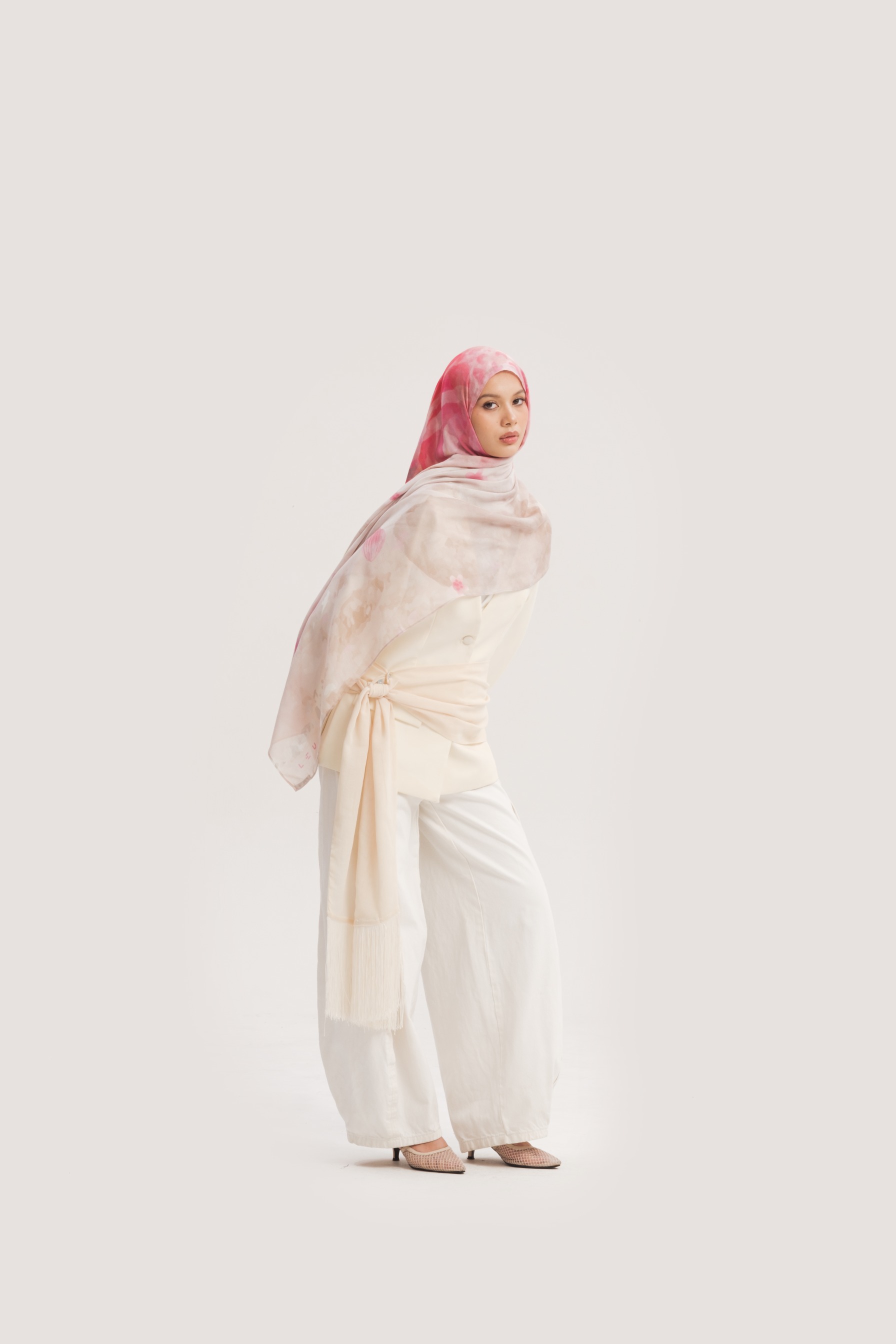 Floral Scarf Painted Dahlia | Pashmina Printed Modals