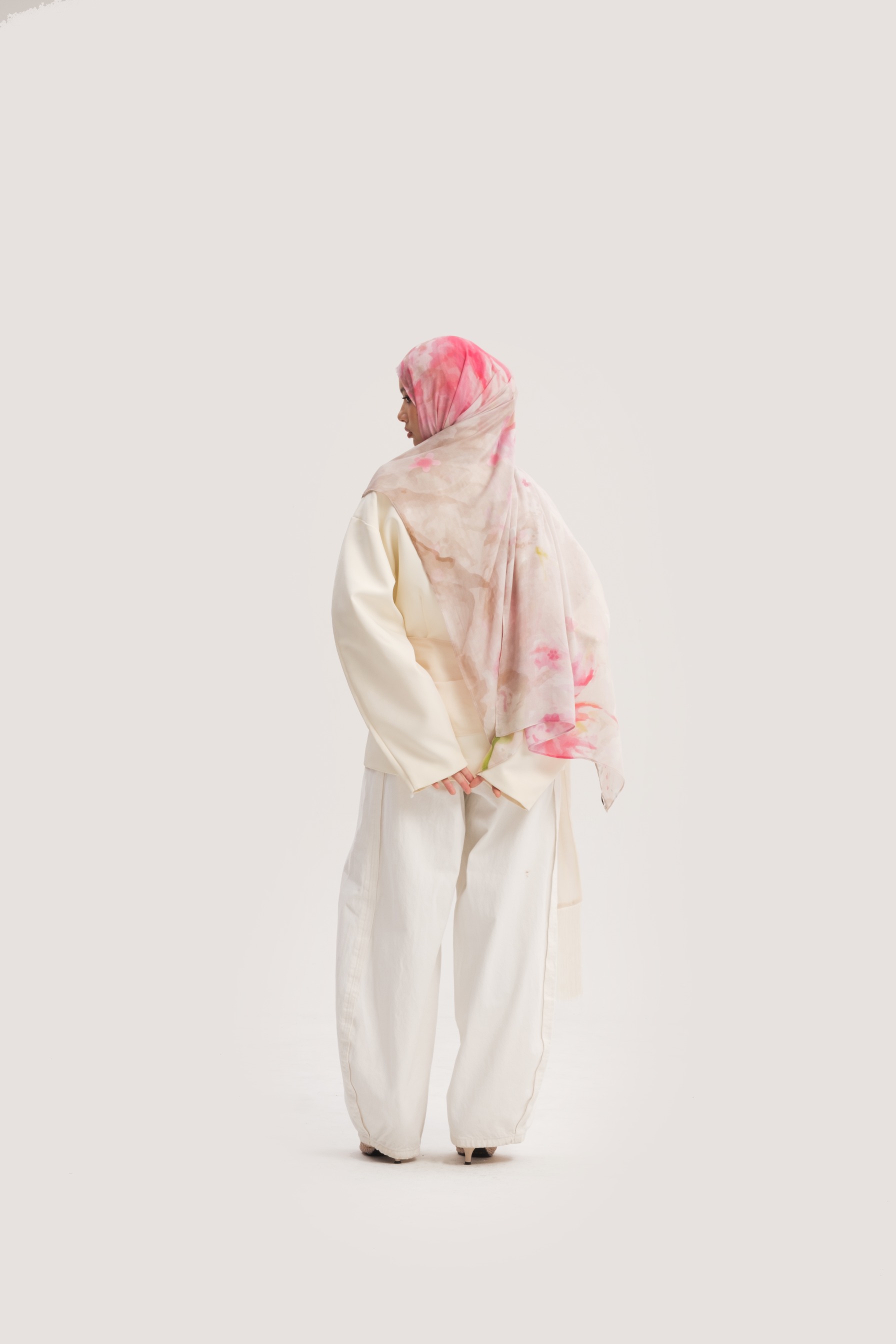 Floral Scarf Painted Dahlia | Pashmina Printed Modals