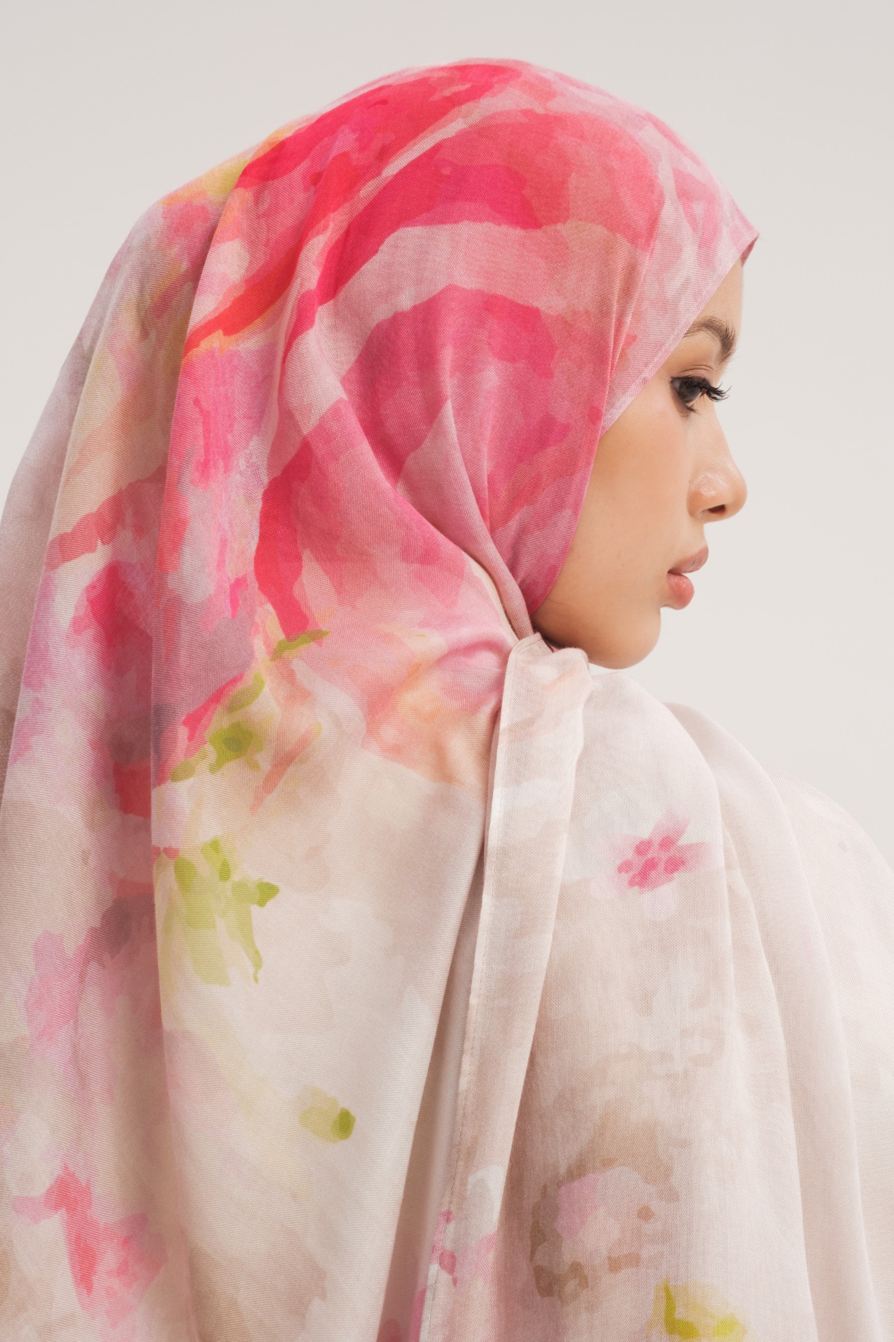 Floral Scarf Painted Dahlia | Pashmina Printed Modals