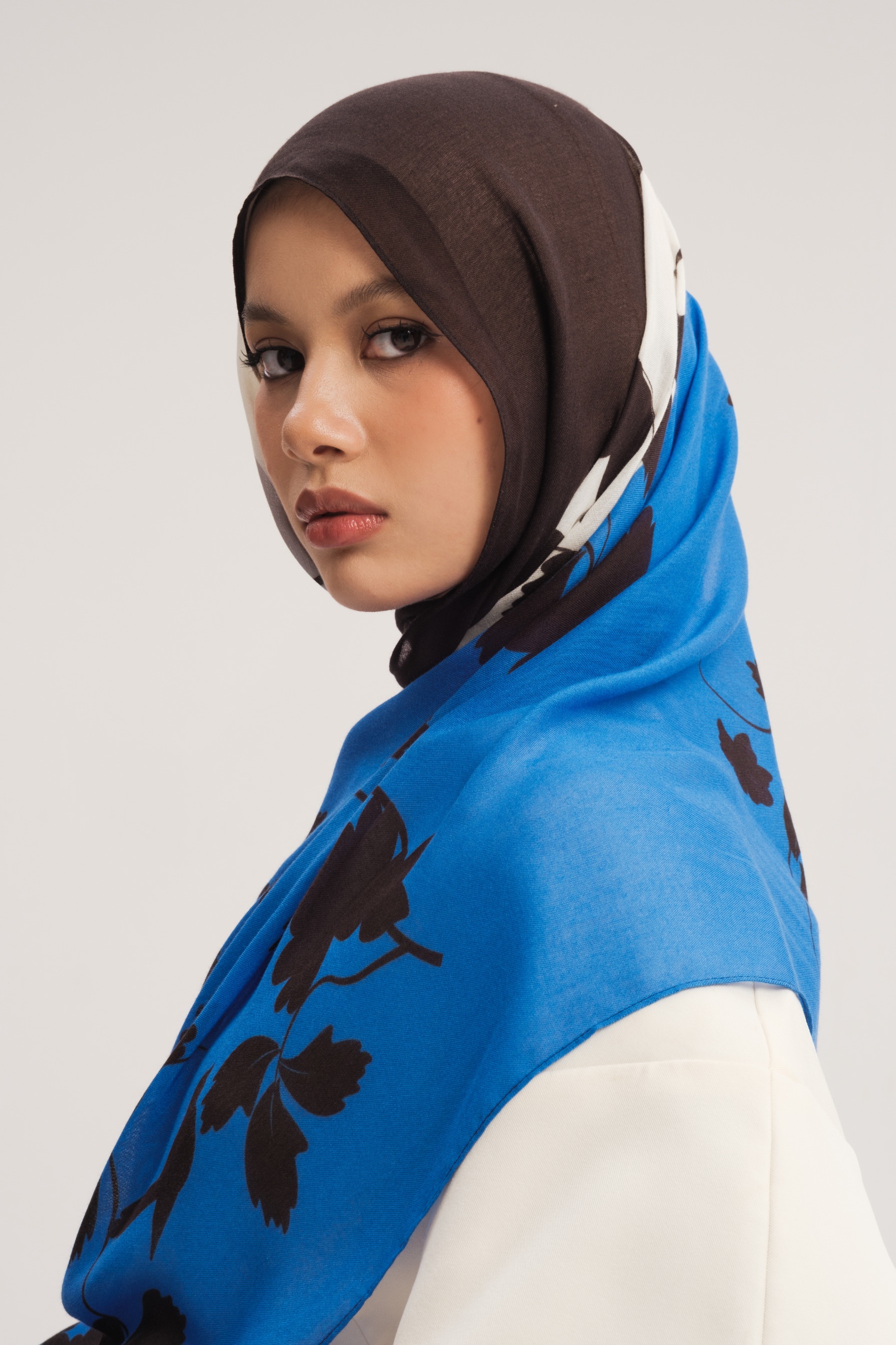 Floral Scarf Midnight Garden | Pashmina Printed Modals