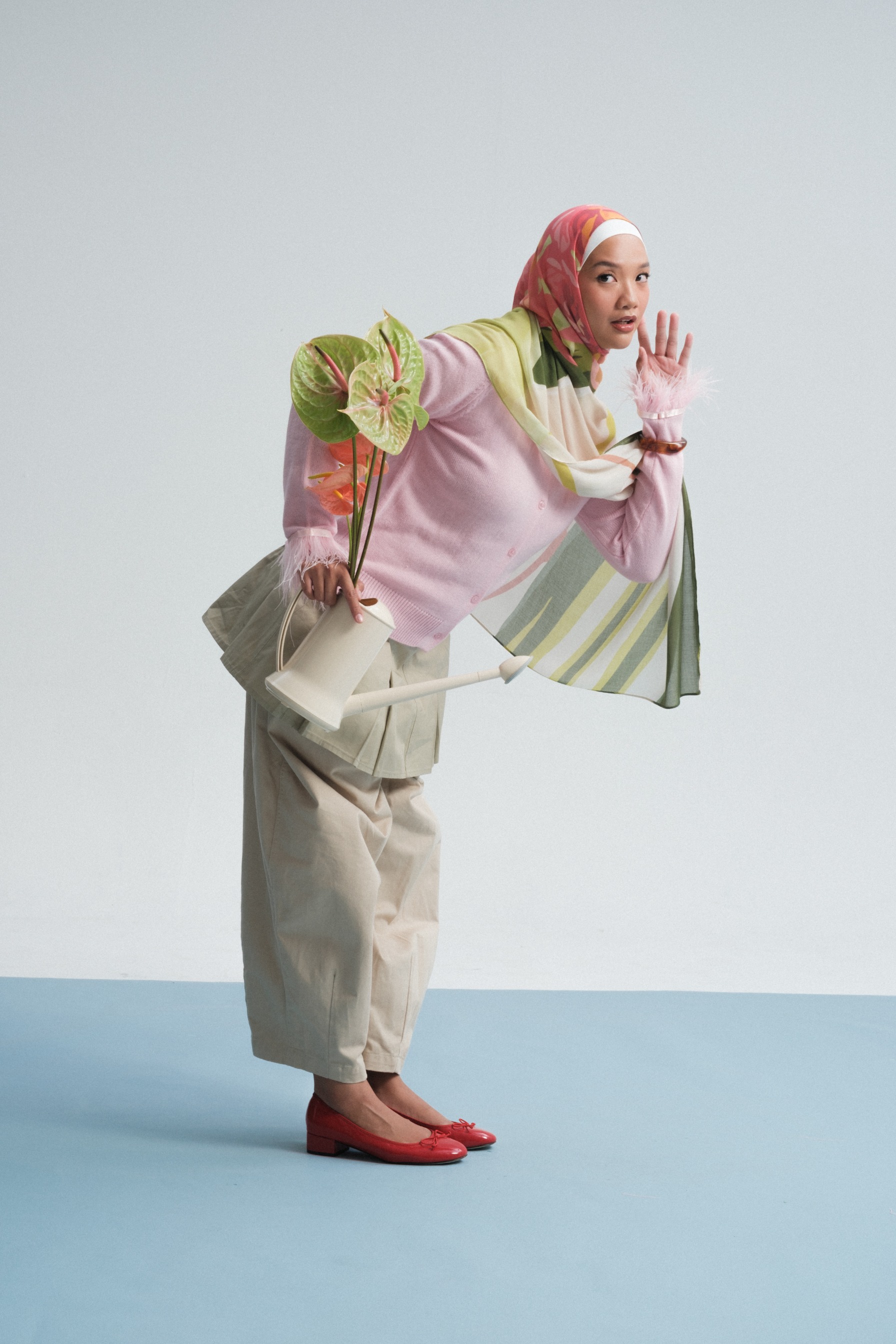 Floral Scarf Botanical Leaves | Pashmina Printed Modals