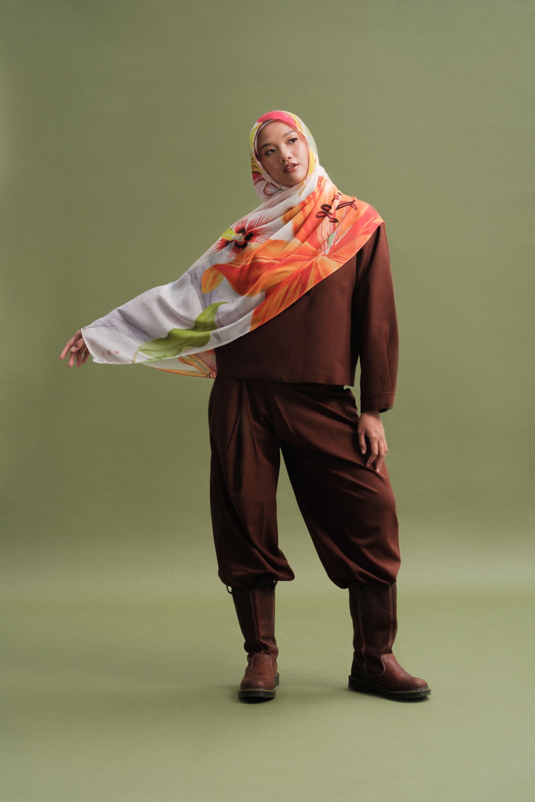 Floral Scarf Tropical Lily | Pashmina Printed Modals