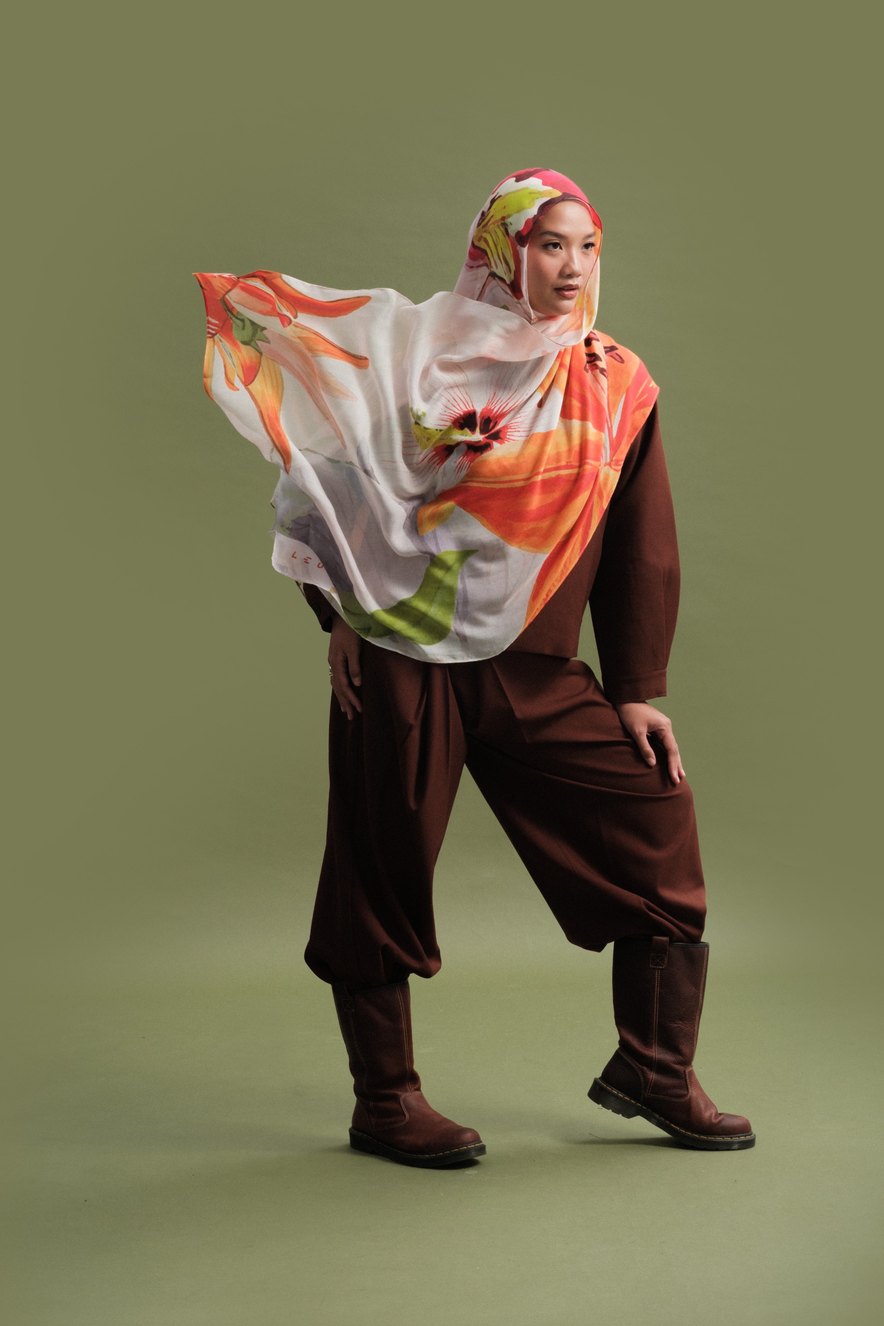 Floral Scarf Tropical Lily | Pashmina Printed Modals