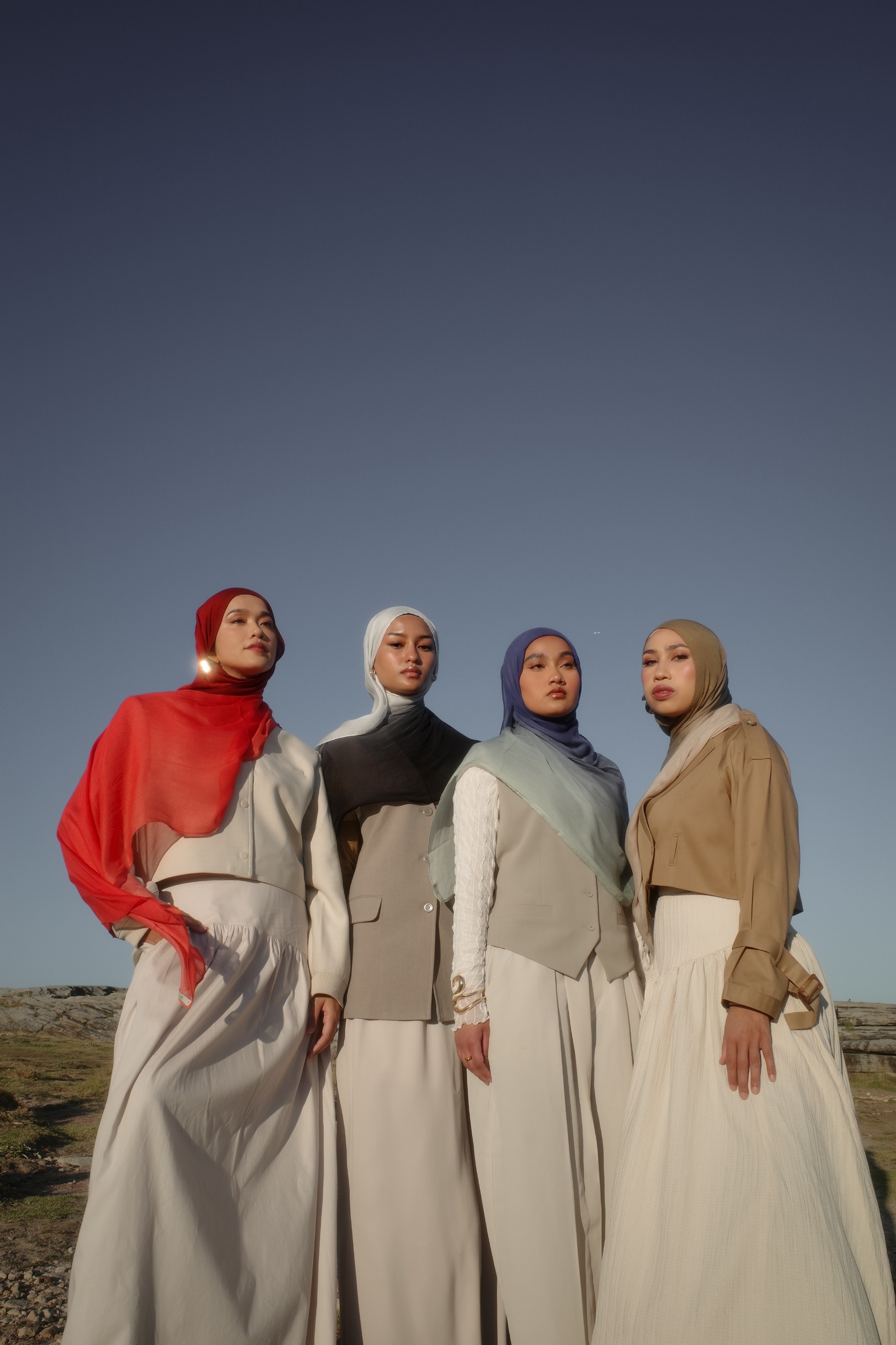 Omna Scarf Moon River | Pashmina Printed Modals