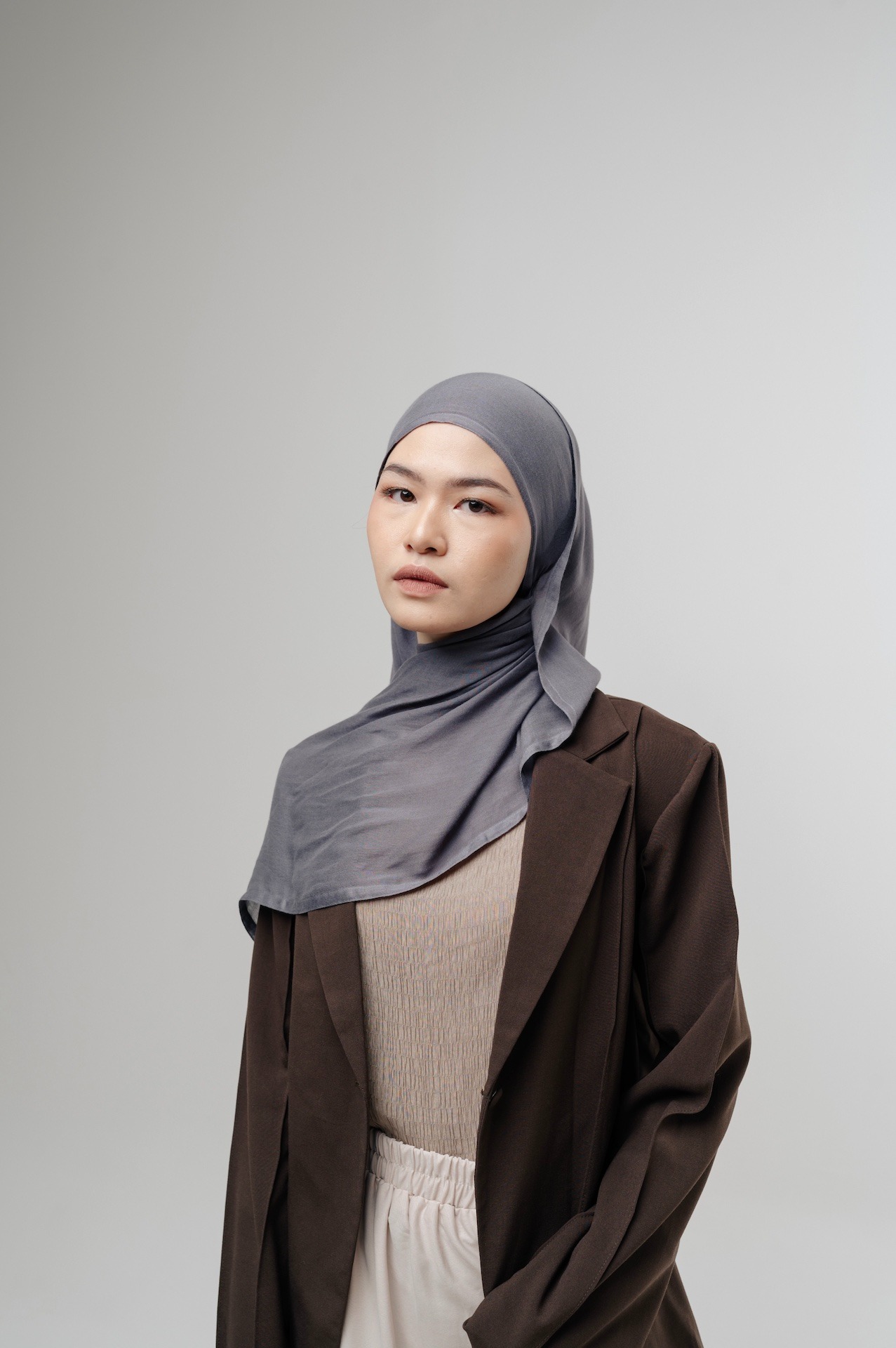 Nema Deep Charcoal Grey | Pashmina Viscose