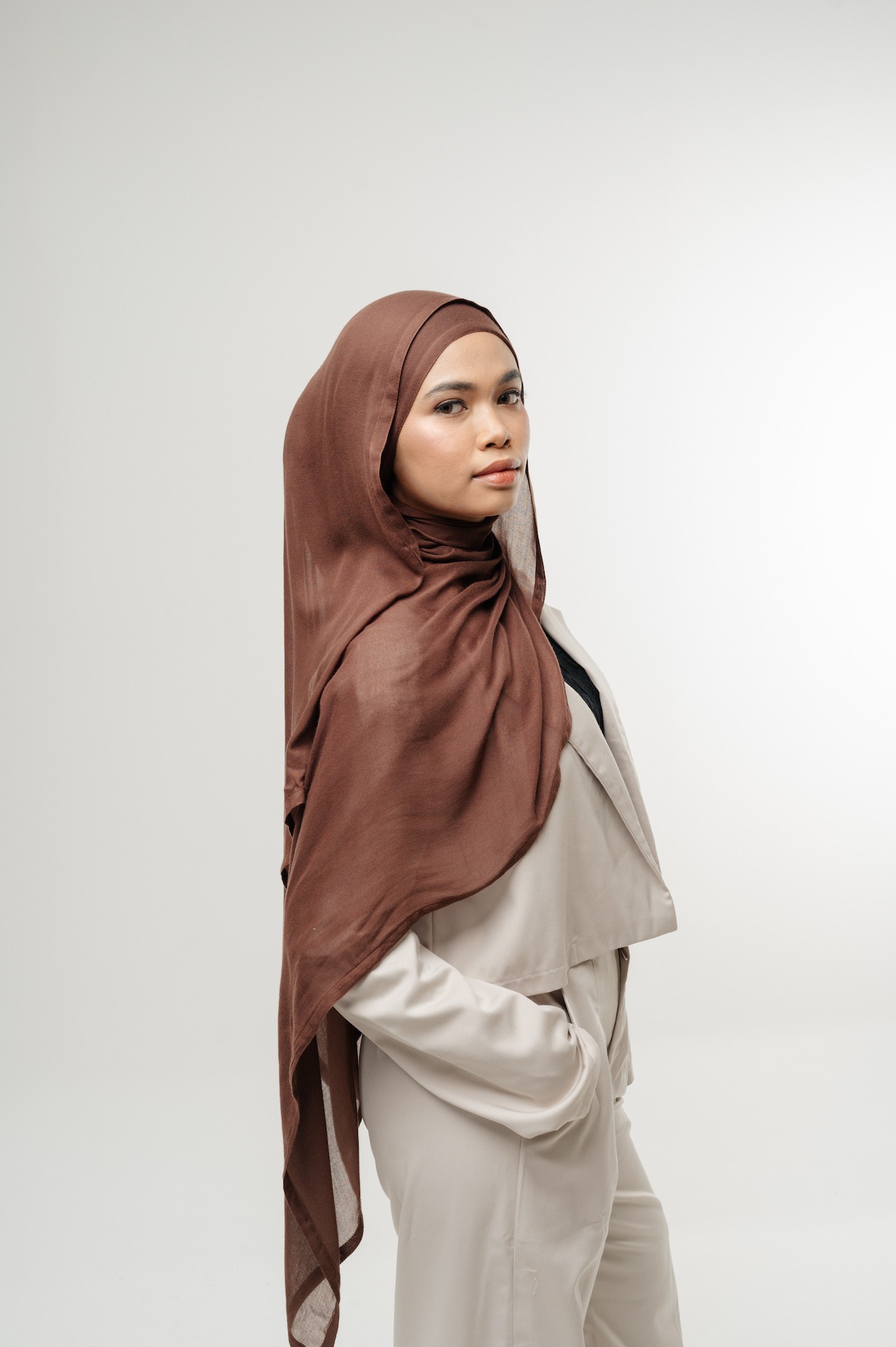 Nema Dark Chocolate | Pashmina Viscose
