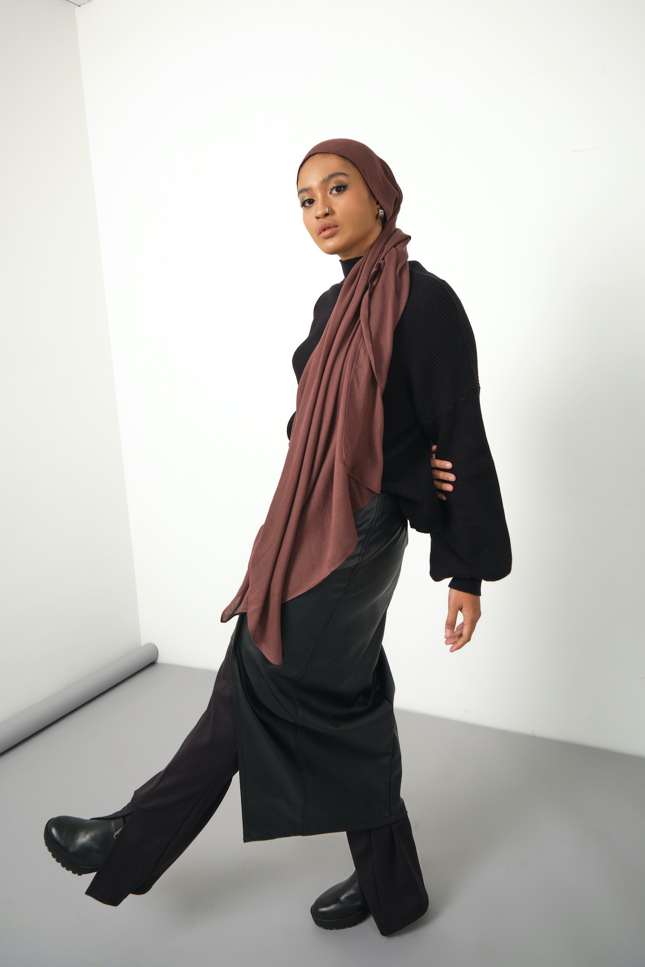 Sana Tamarind | Pashmina Delicate Rayon