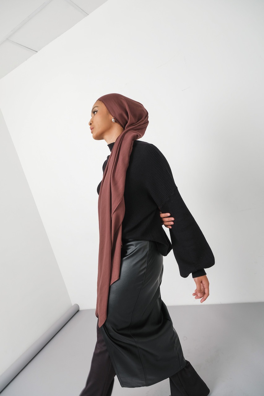 Sana Tamarind | Pashmina Delicate Rayon