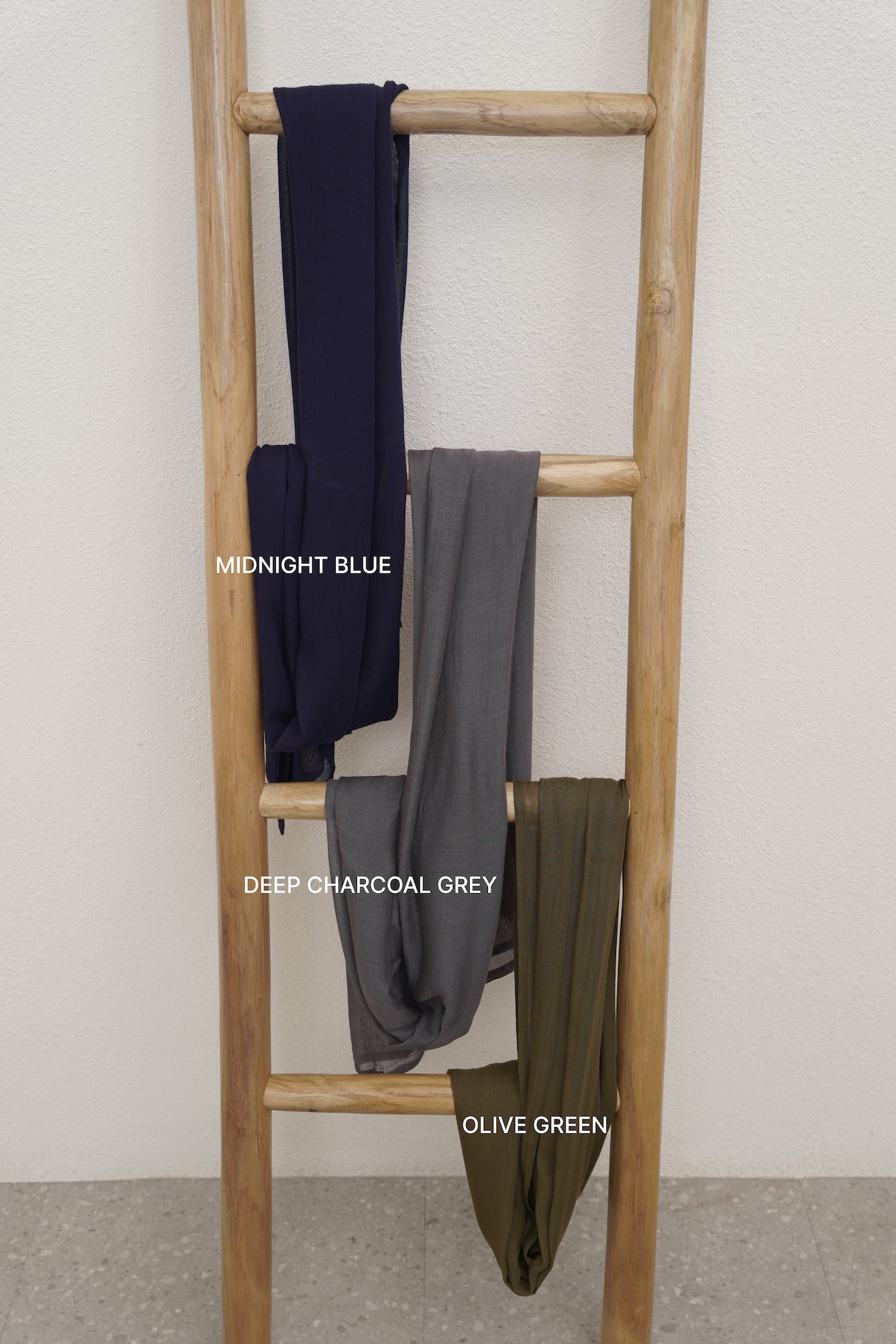 Nema Deep Charcoal Grey | Pashmina Viscose
