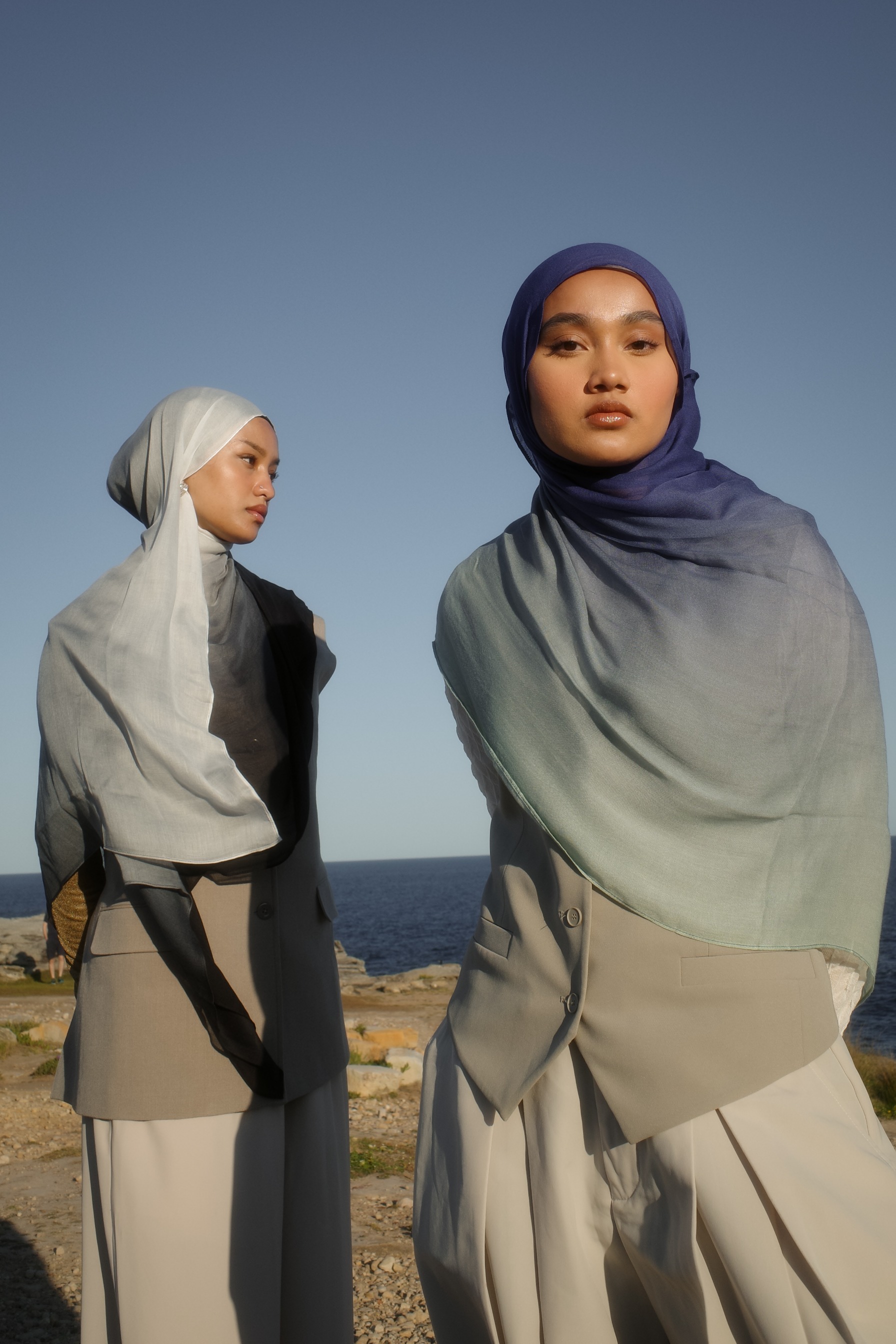 Omna Scarf Moon River | Pashmina Printed Modals