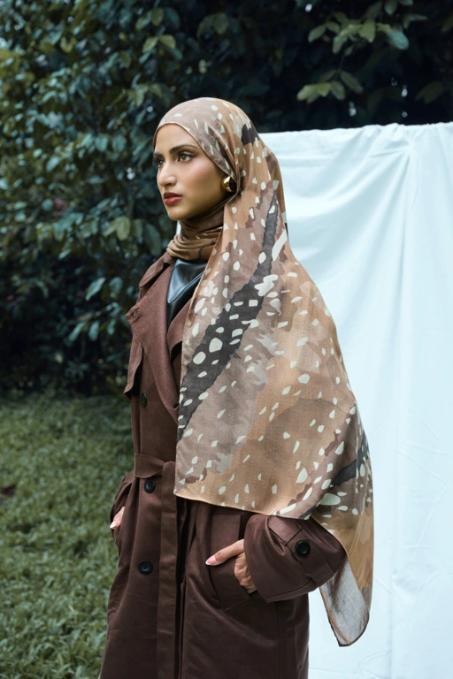 Image of Animal Scarf Fawn | Pashmina Printed Modals