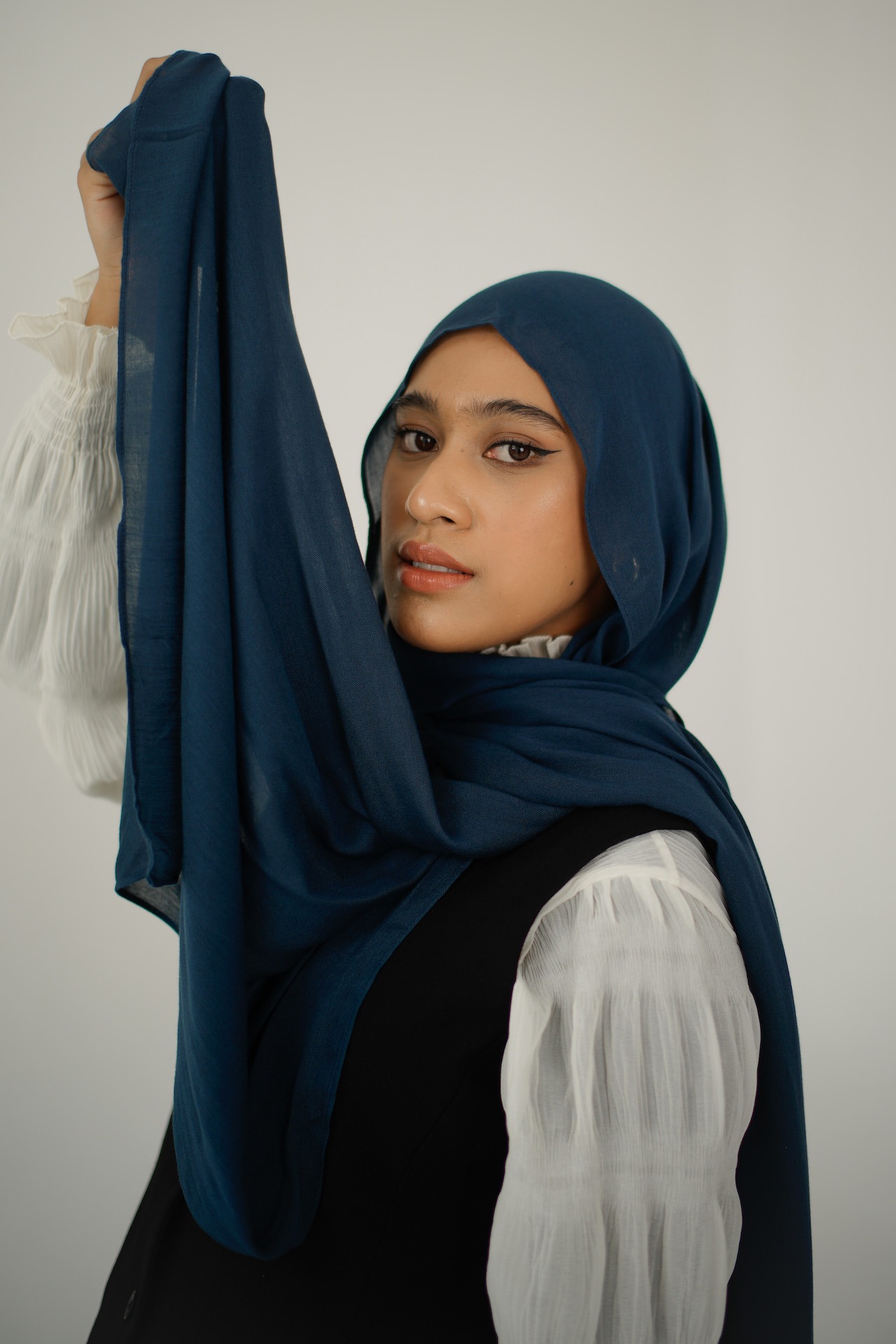 Sana Ocean Blue | Pashmina Delicate Rayon