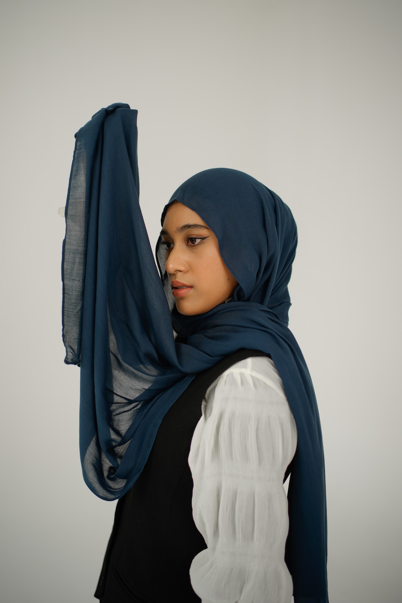 Sana Ocean Blue | Pashmina Delicate Rayon