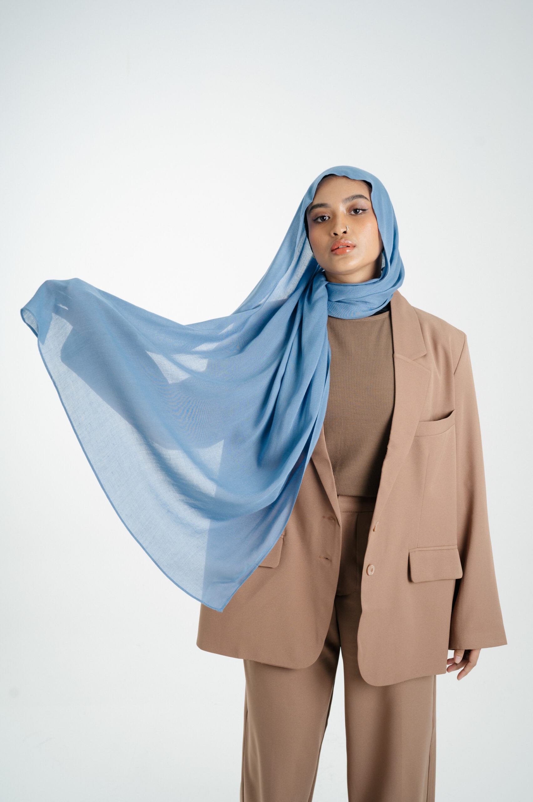 Sana Sky Blue | Pashmina Delicate Rayon
