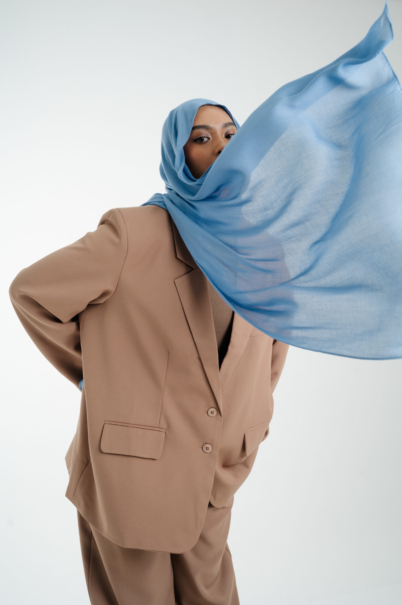 Sana Sky Blue | Pashmina Delicate Rayon