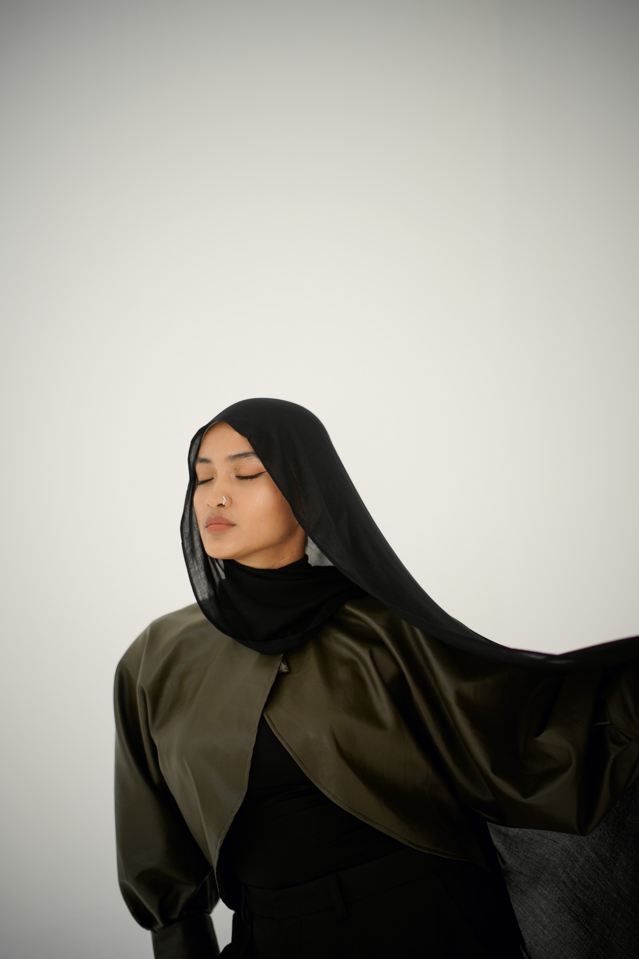 Sana Midnight Black | Pashmina Delicate Rayon