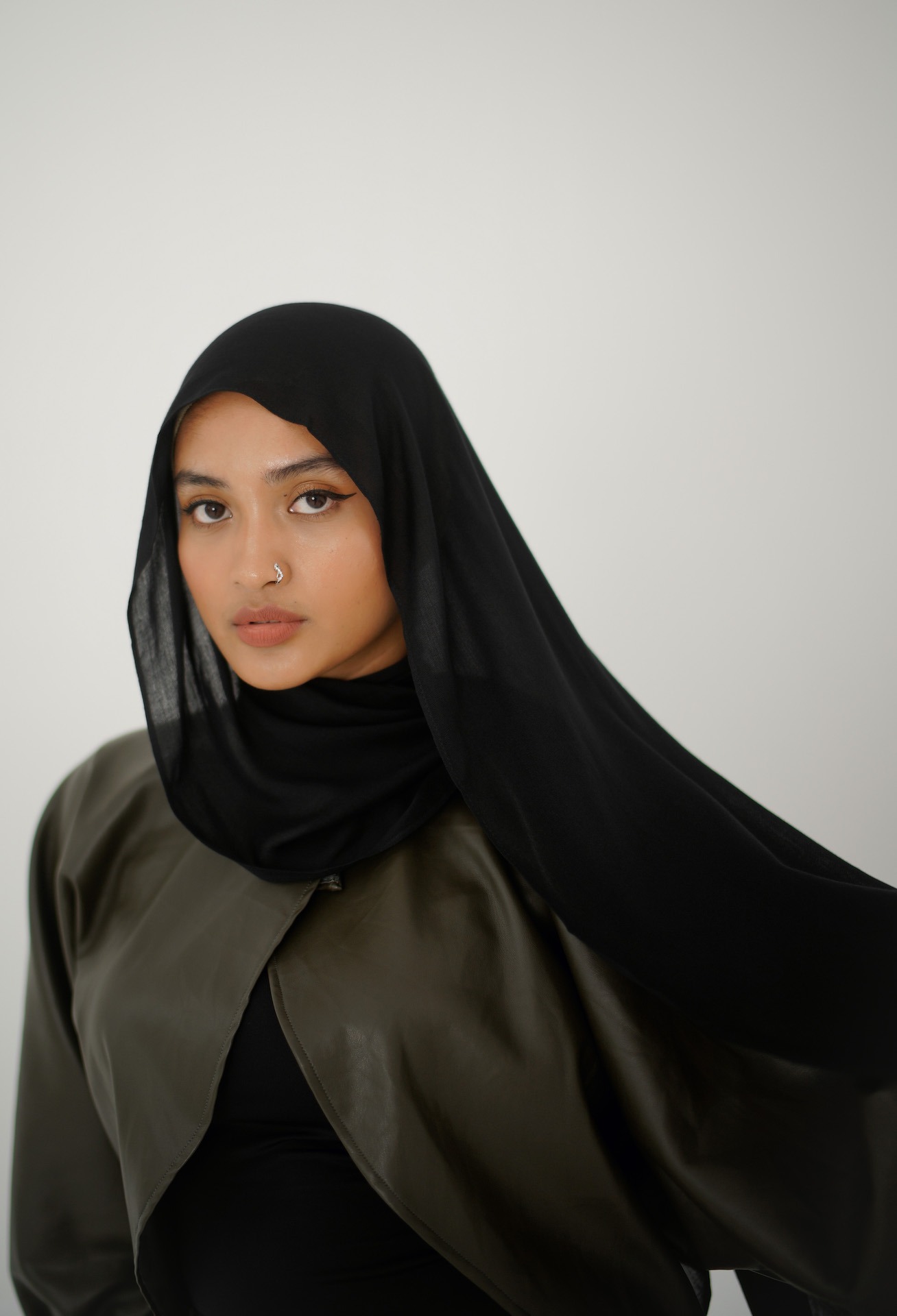 Sana Midnight Black | Pashmina Delicate Rayon