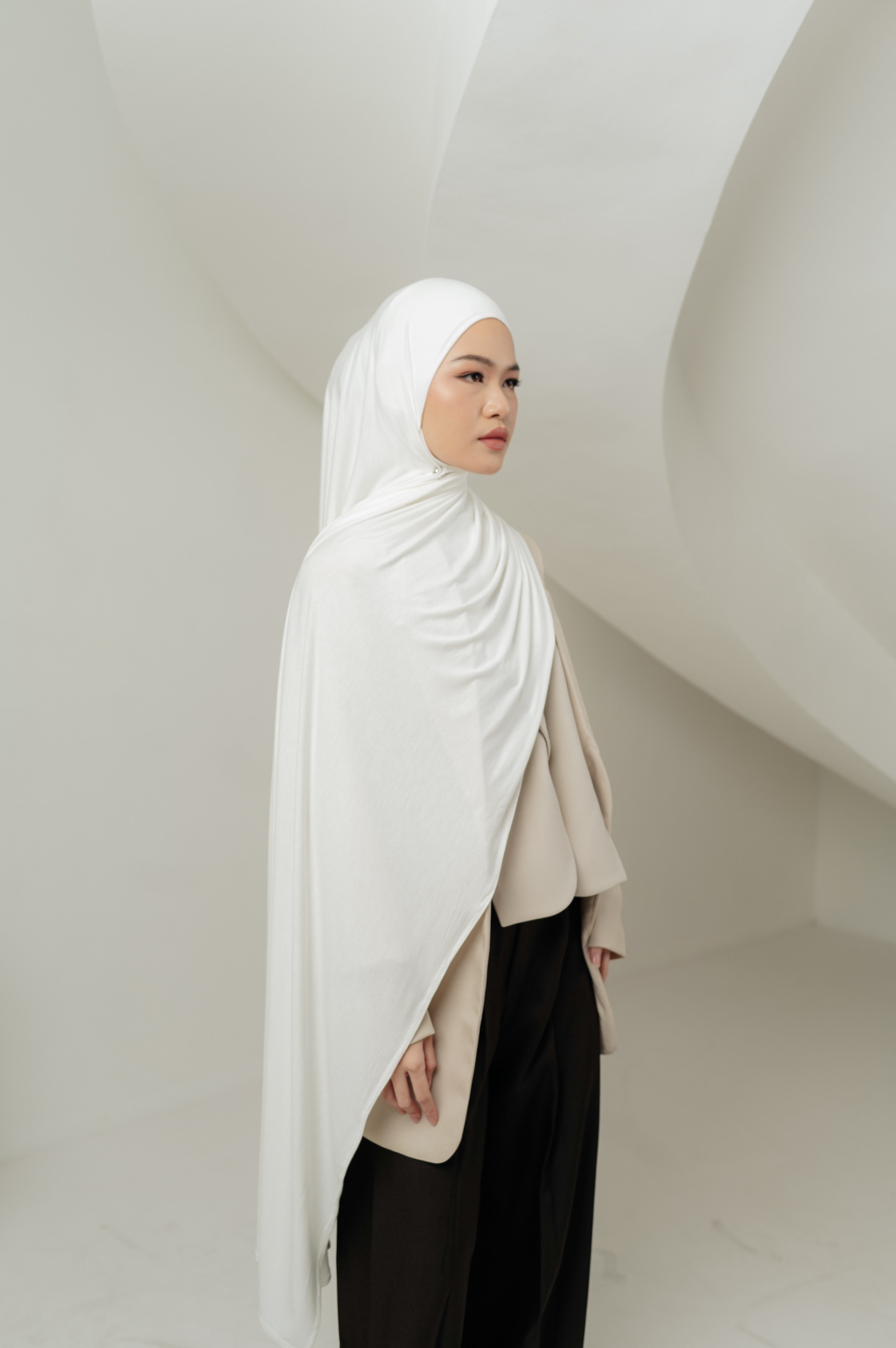 Double Size Kana Scarves with Full Cover Undercap | Pashmina Kaos | Kana Full Cover Undercap