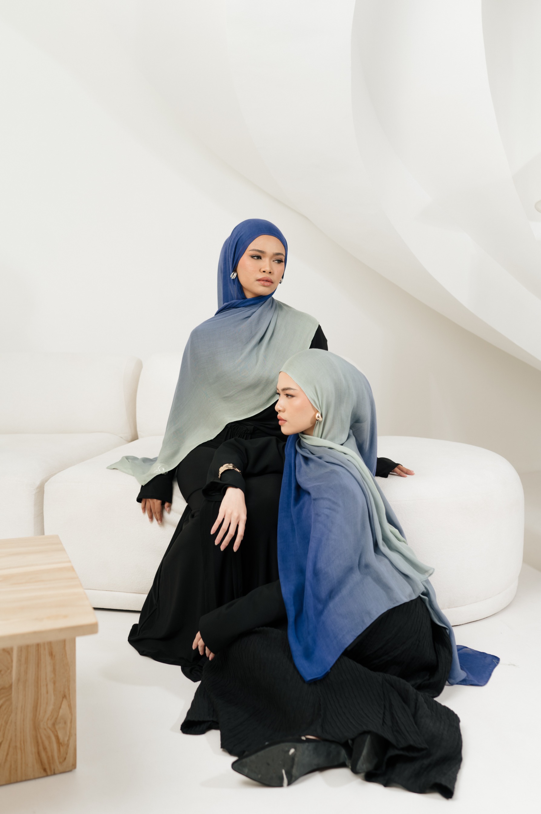 Omna Scarf Moon River | Pashmina Printed Modals