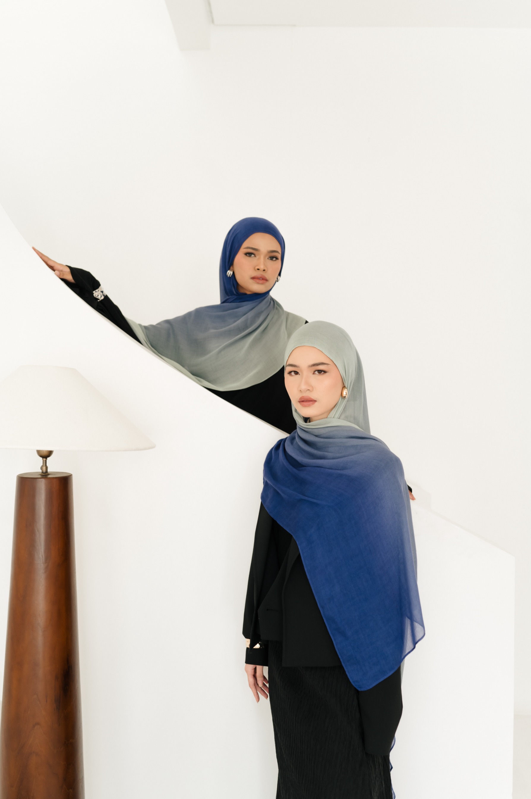 Omna Scarf Moon River | Pashmina Printed Modals