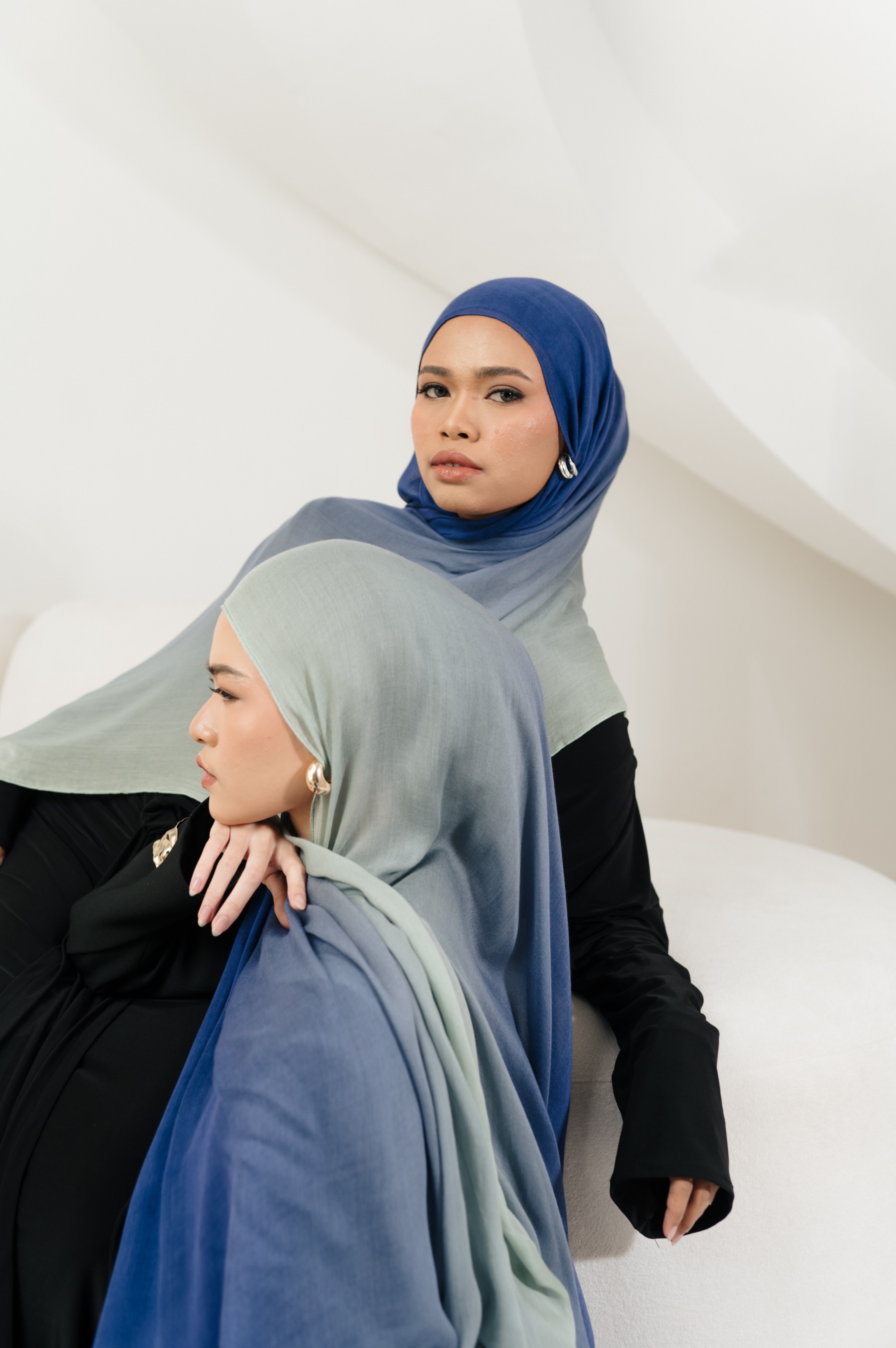 Omna Scarf Moon River | Pashmina Printed Modals