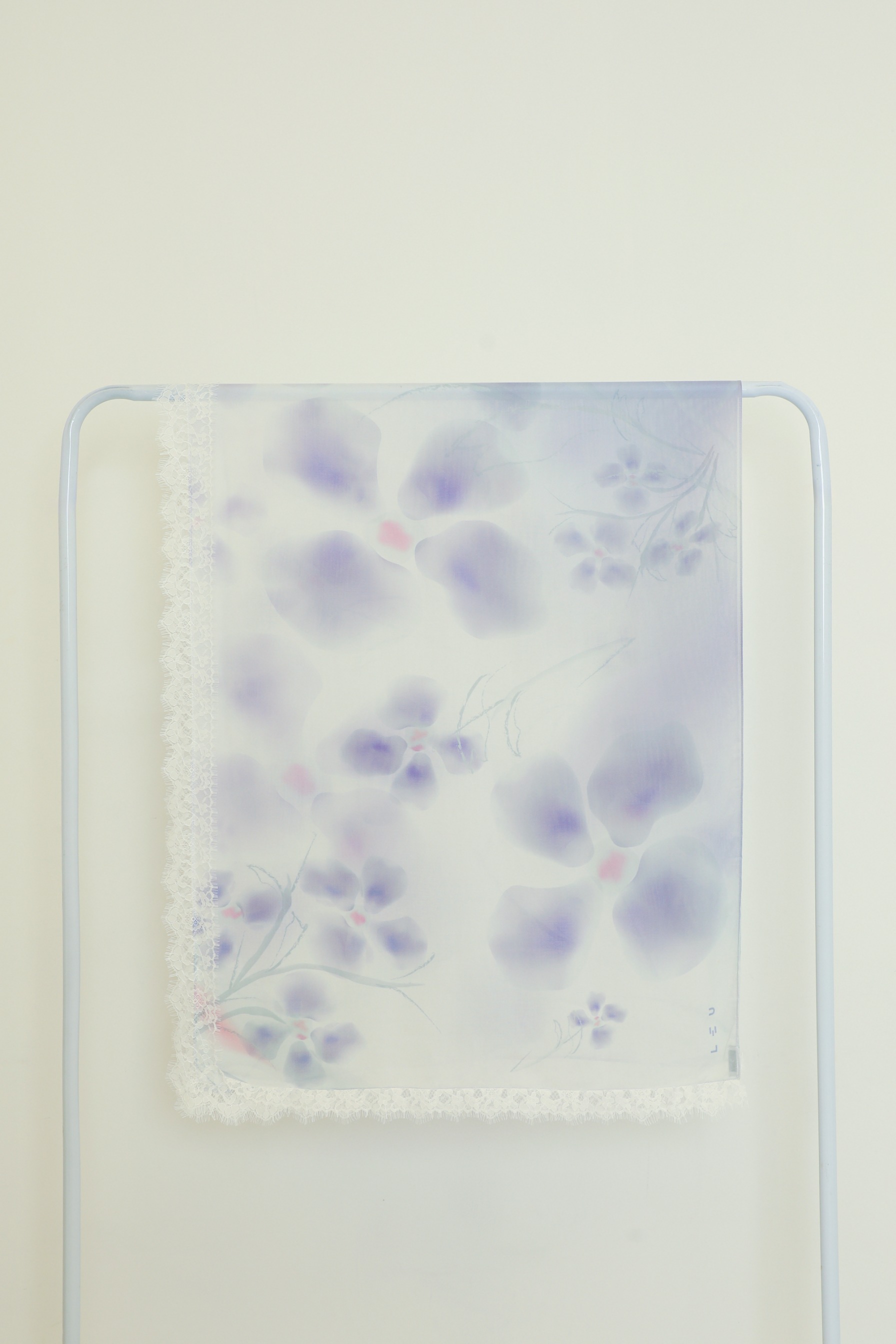 Floral Lace Scarf Lilac Blossom | Pashmina Printed Modals