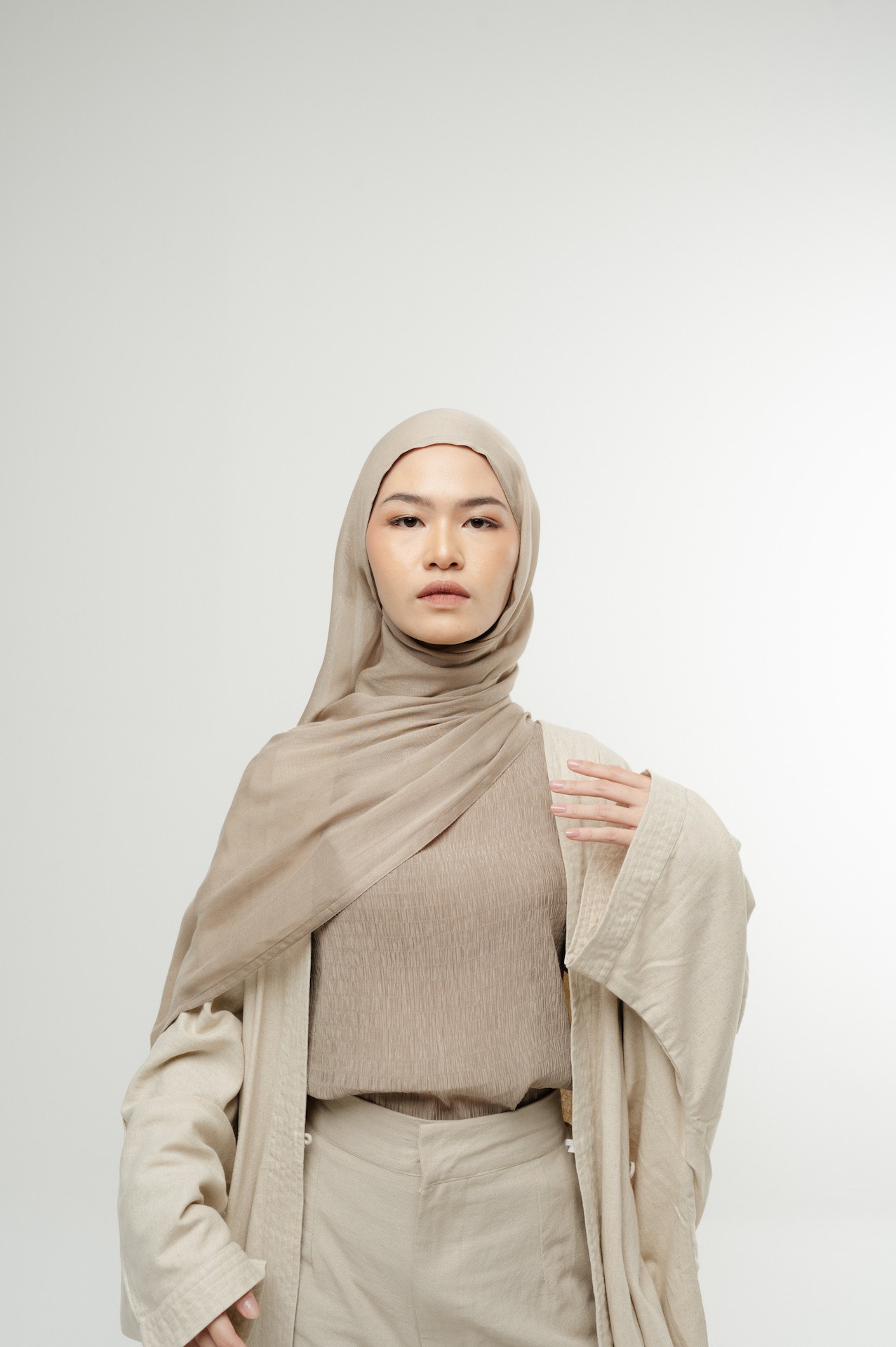 Nema Ash Truffle | Pashmina Viscose