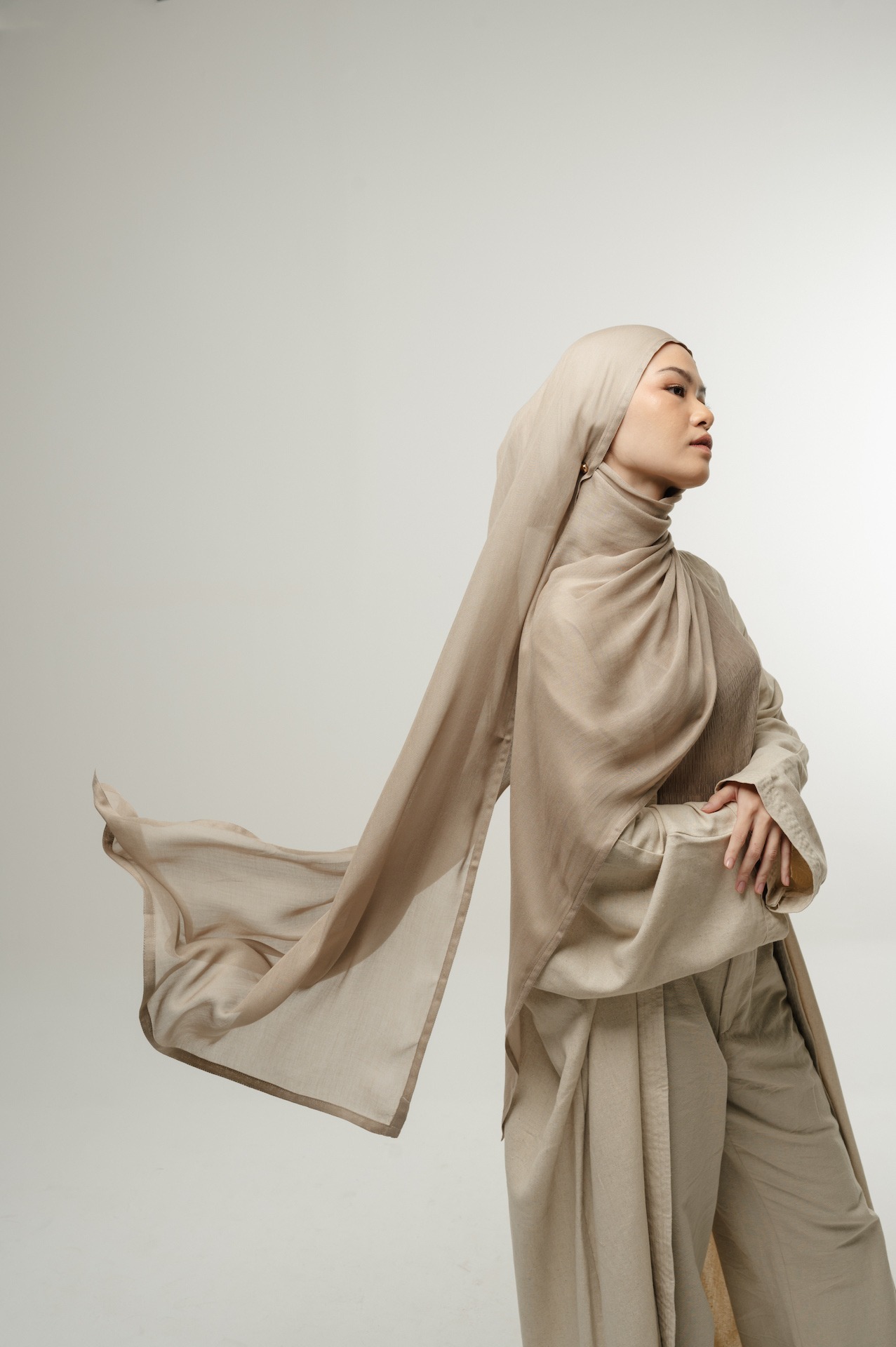 Nema Ash Truffle | Pashmina Viscose